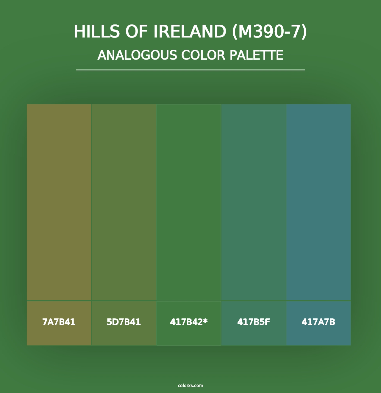 Hills Of Ireland (M390-7) - Analogous Color Palette