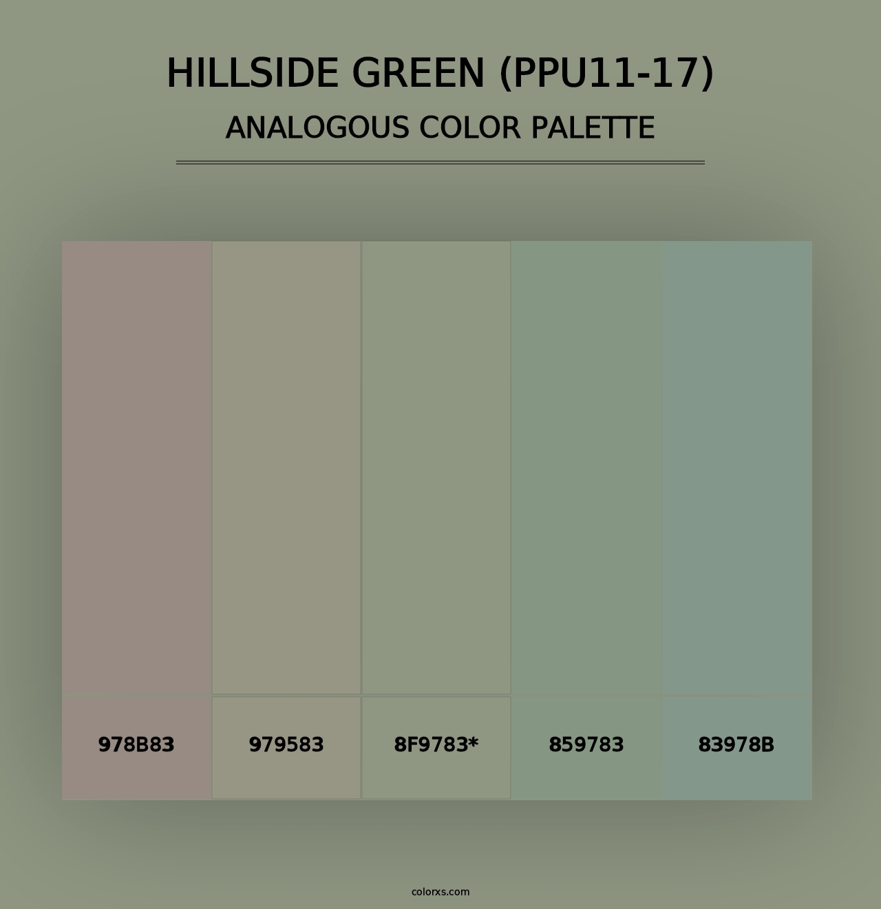 Hillside Green (PPU11-17) - Analogous Color Palette