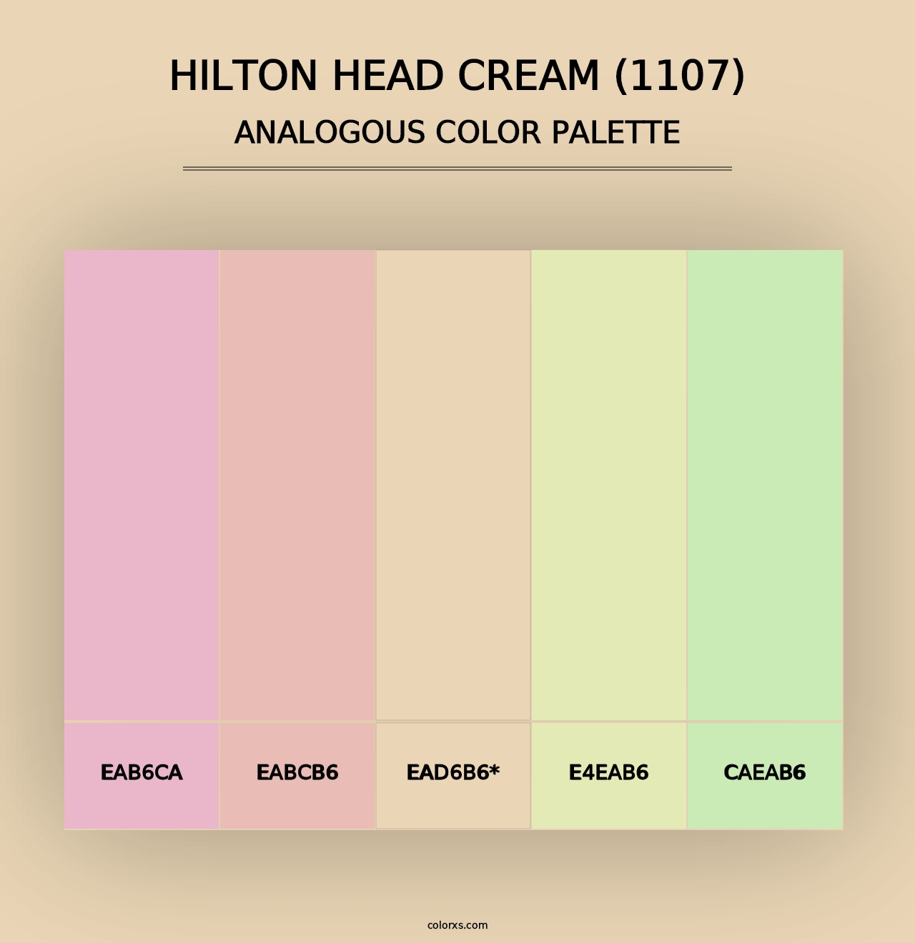 Hilton Head Cream (1107) - Analogous Color Palette