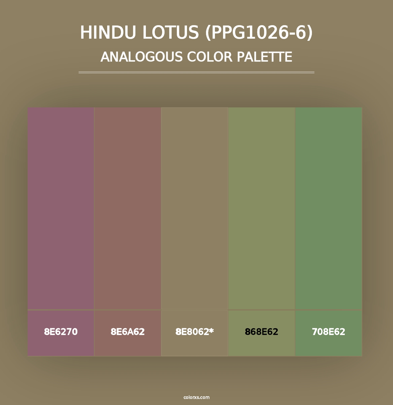 Hindu Lotus (PPG1026-6) - Analogous Color Palette