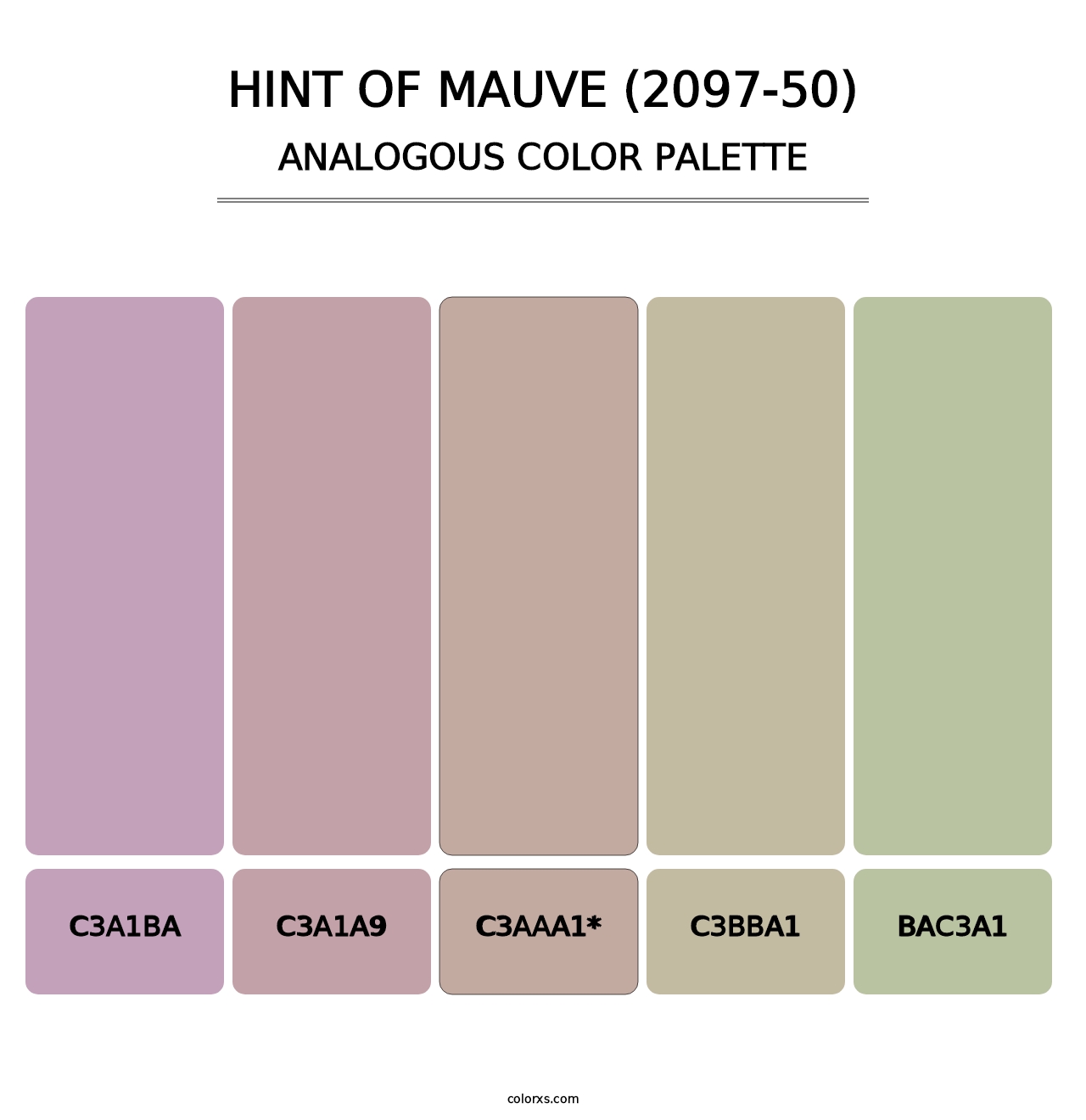 Hint of Mauve (2097-50) - Analogous Color Palette