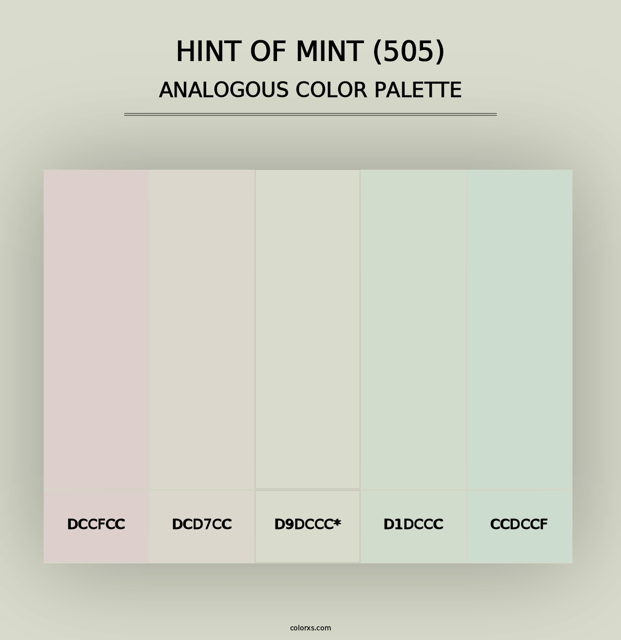 Hint of Mint (505) - Analogous Color Palette