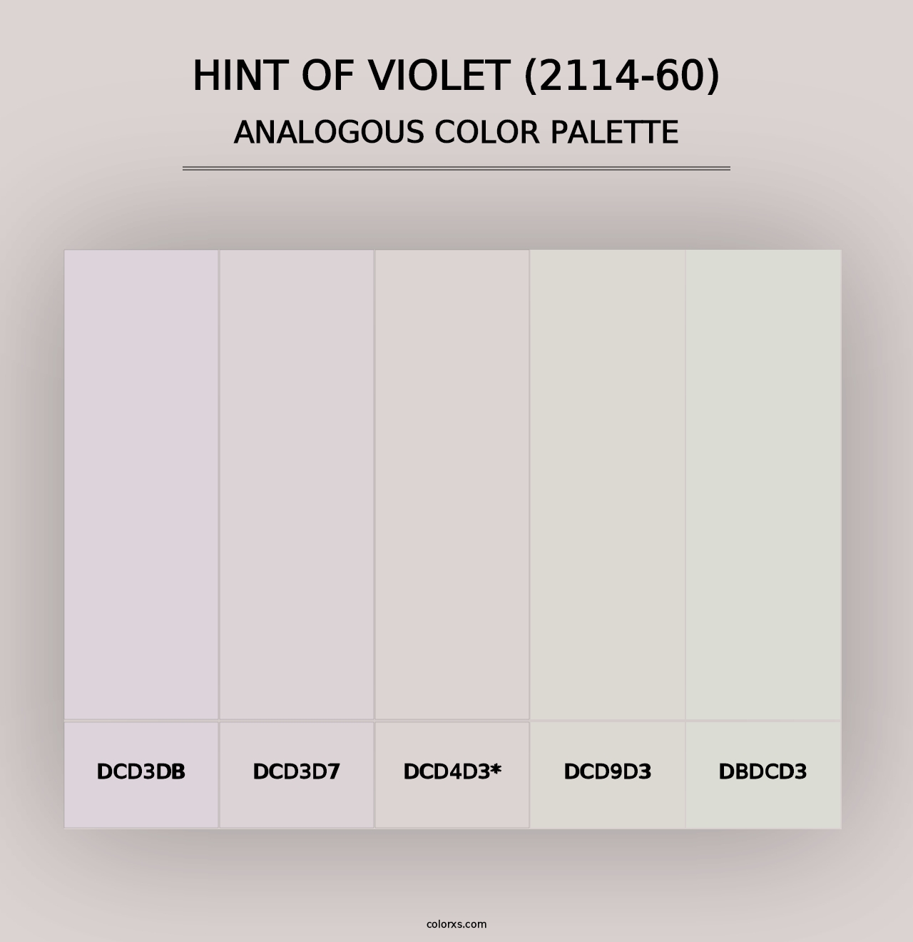 Hint of Violet (2114-60) - Analogous Color Palette