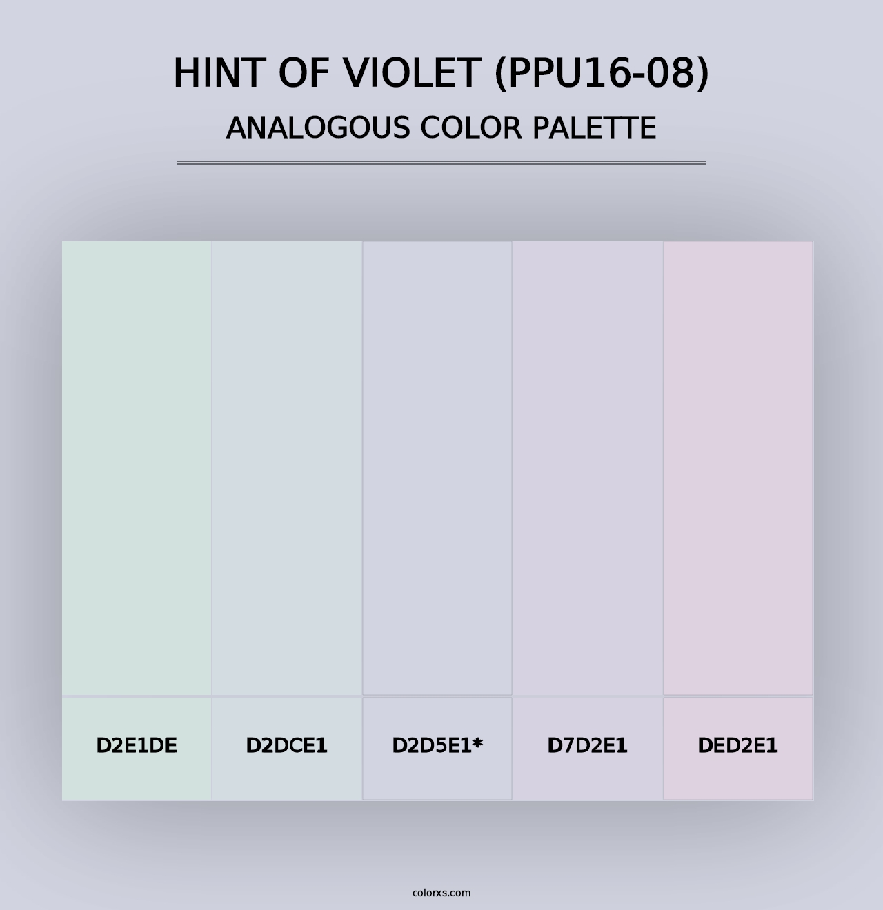 Hint Of Violet (PPU16-08) - Analogous Color Palette