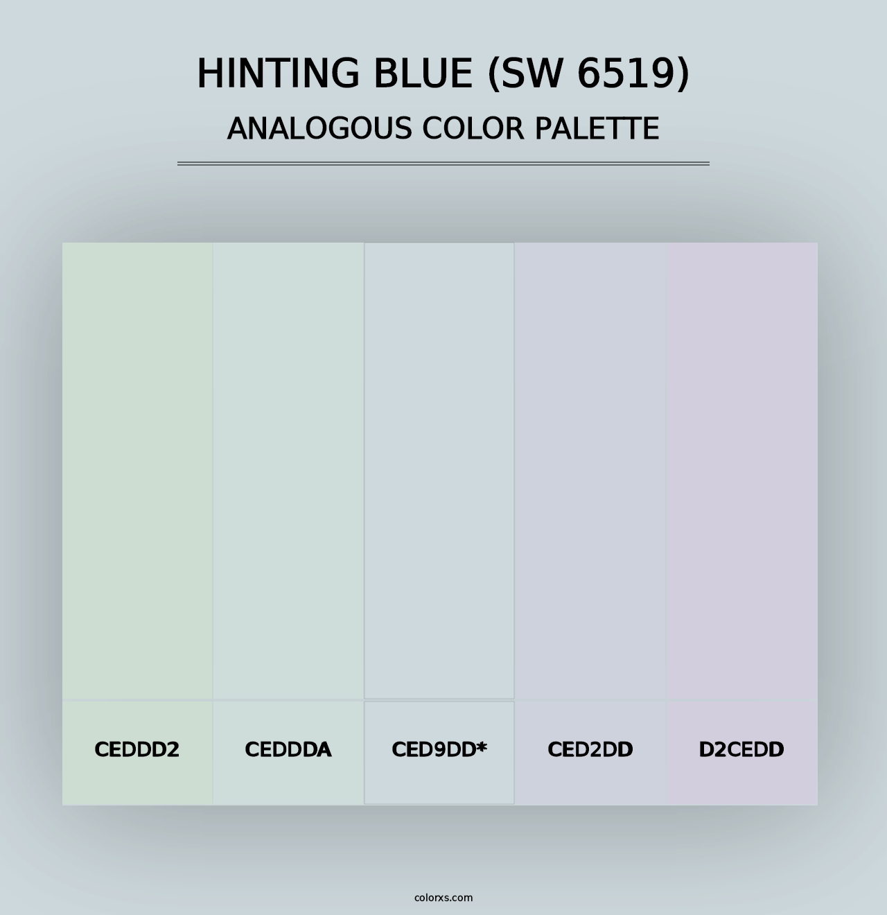 Hinting Blue (SW 6519) - Analogous Color Palette