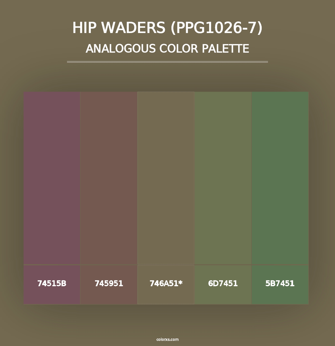 Hip Waders (PPG1026-7) - Analogous Color Palette