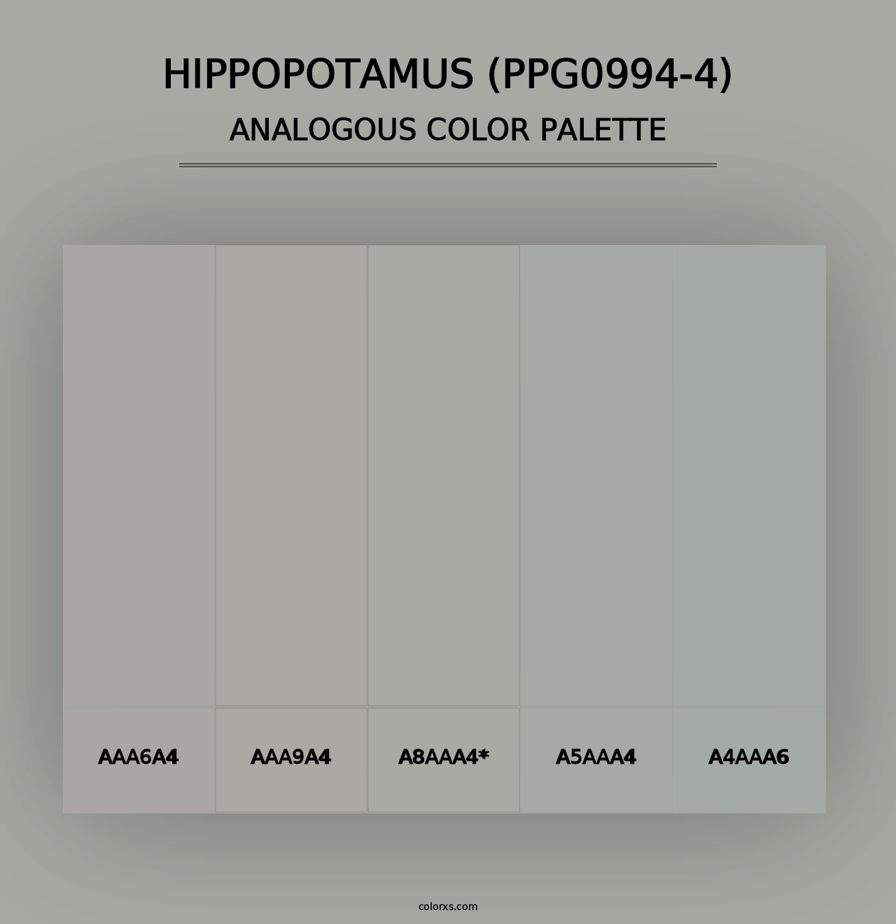 Hippopotamus (PPG0994-4) - Analogous Color Palette