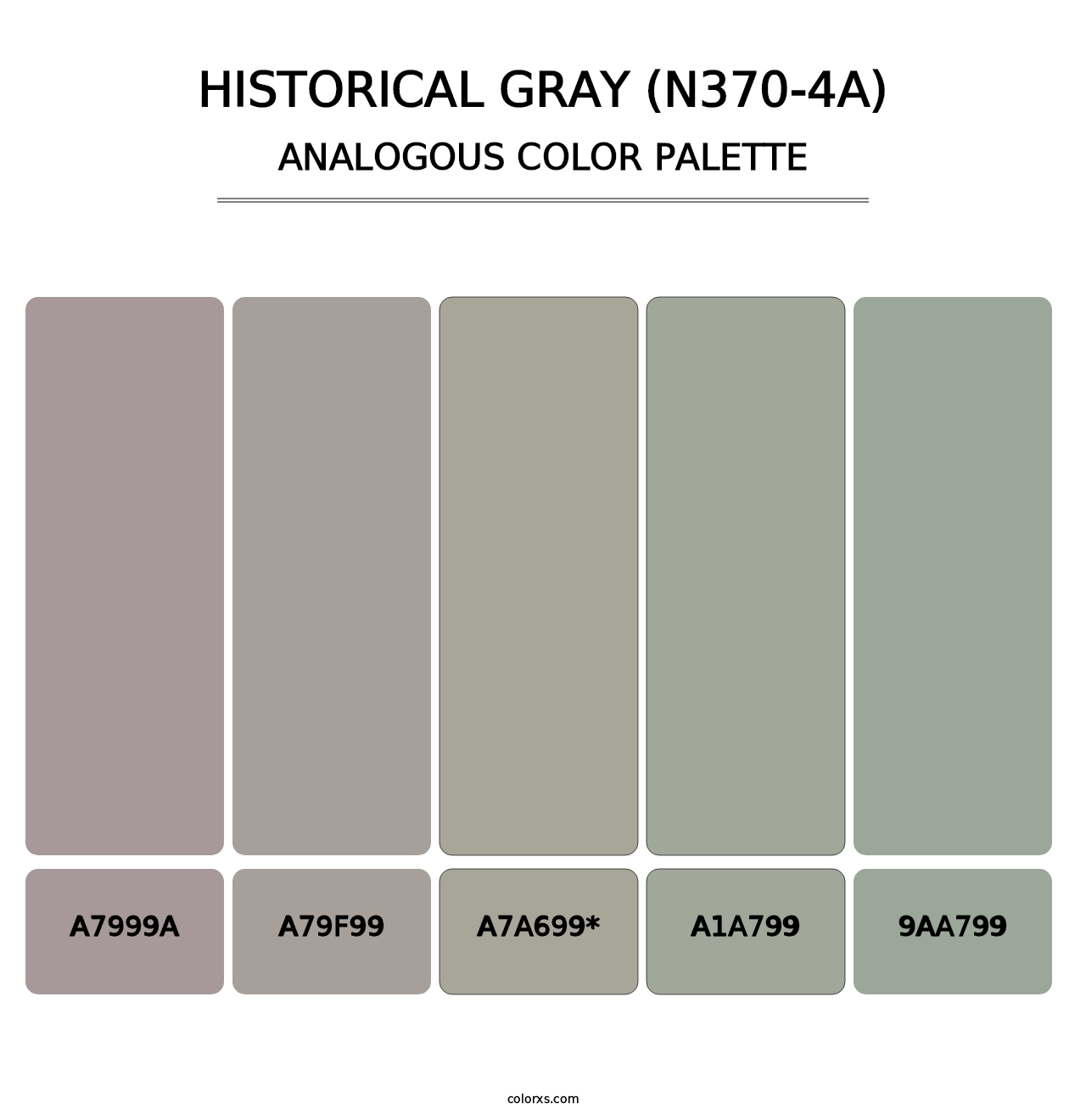 Historical Gray (N370-4A) - Analogous Color Palette