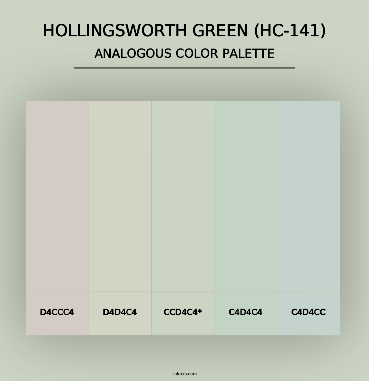 Hollingsworth Green (HC-141) - Analogous Color Palette