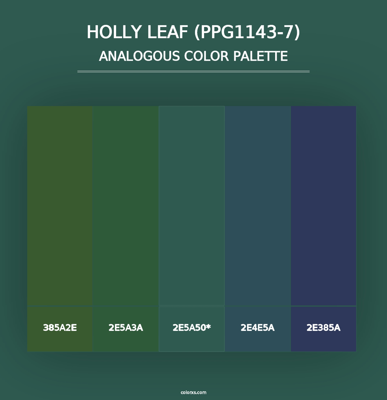 Holly Leaf (PPG1143-7) - Analogous Color Palette