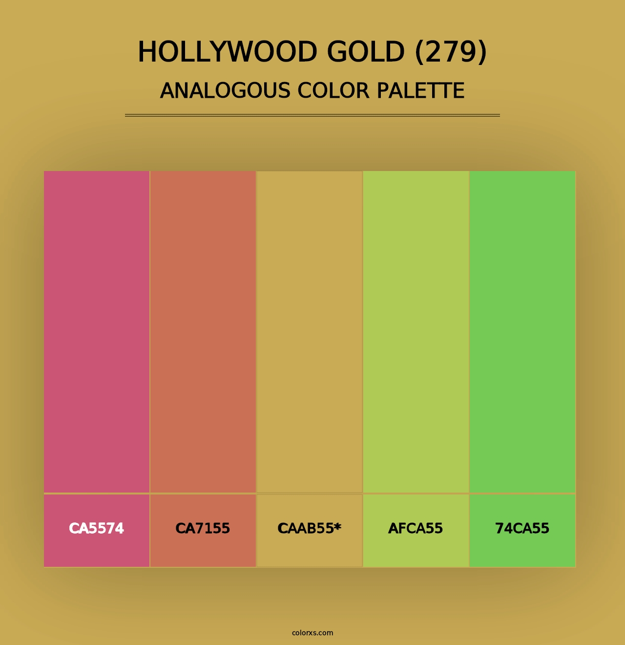 Hollywood Gold (279) - Analogous Color Palette