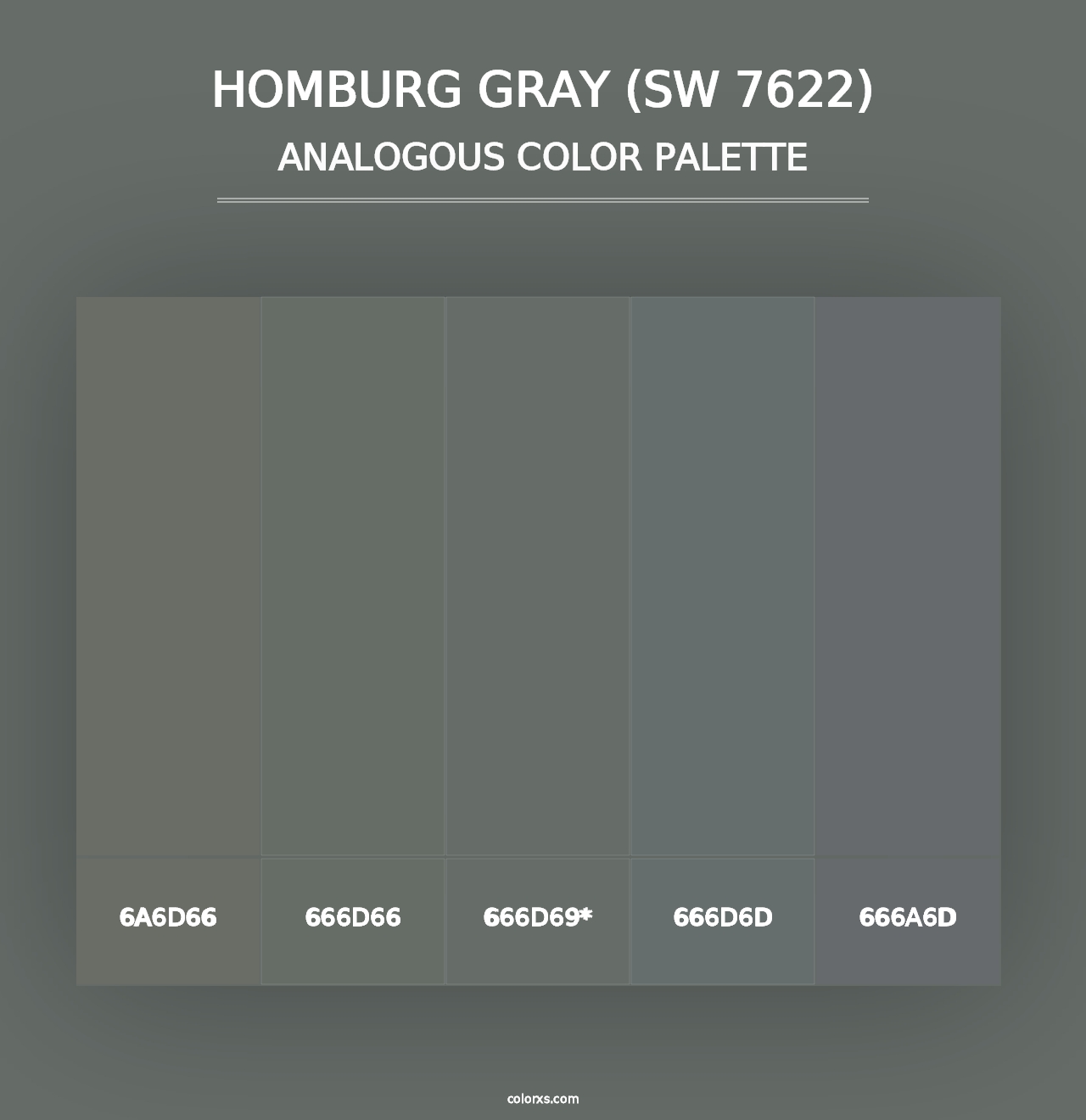 Homburg Gray (SW 7622) - Analogous Color Palette