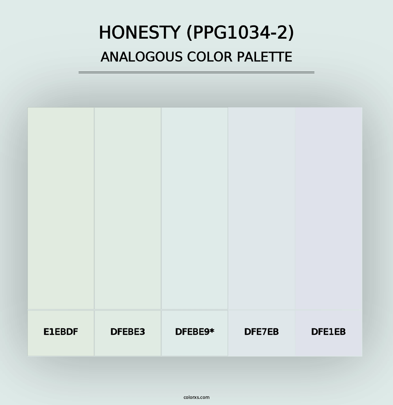 Honesty (PPG1034-2) - Analogous Color Palette