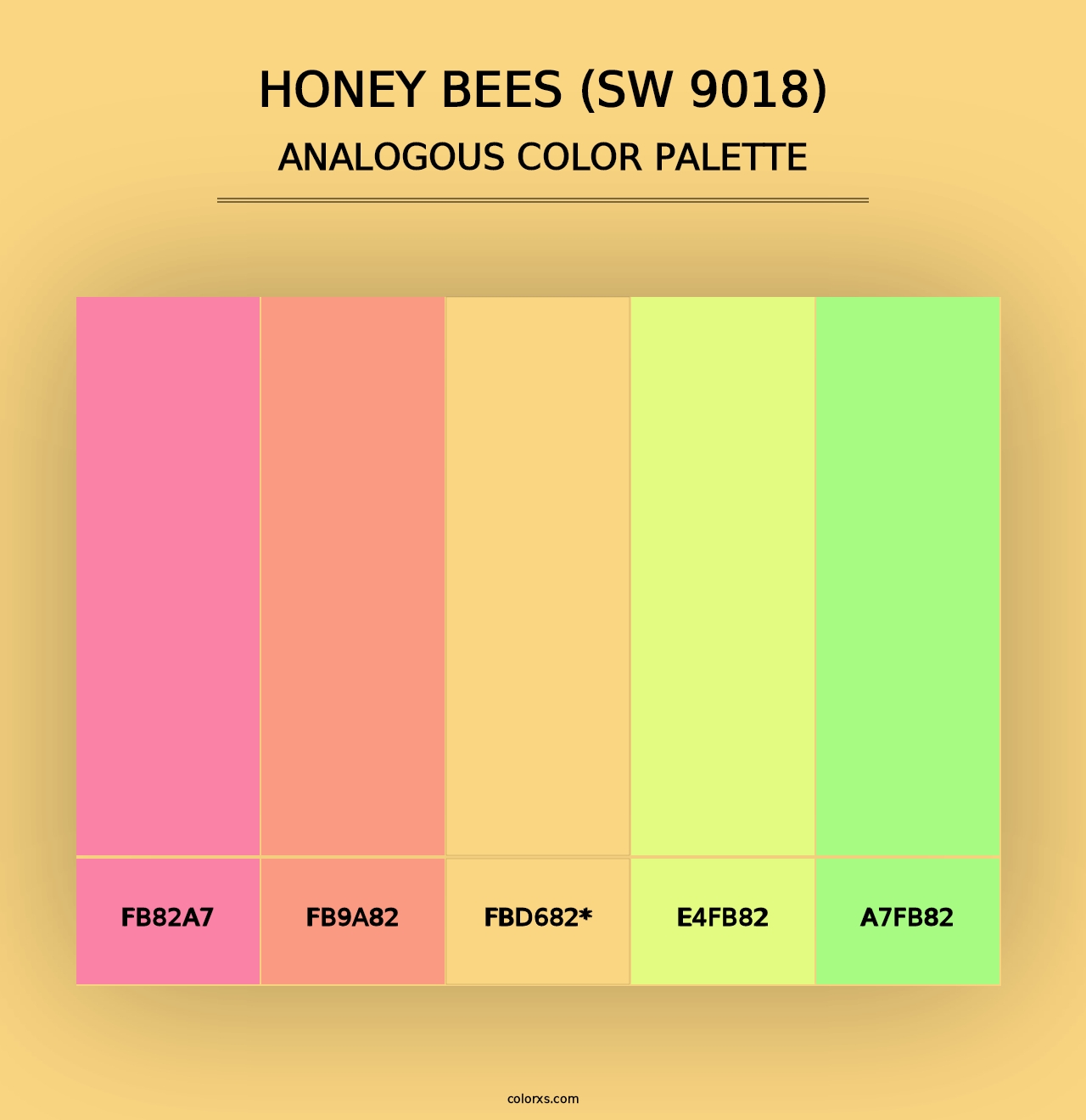 Honey Bees (SW 9018) - Analogous Color Palette