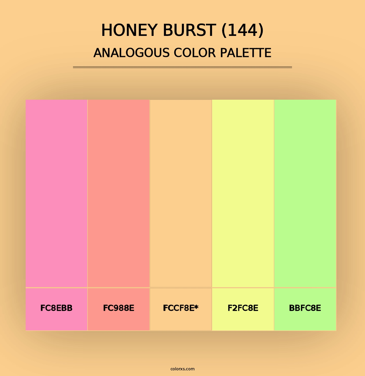 Honey Burst (144) - Analogous Color Palette