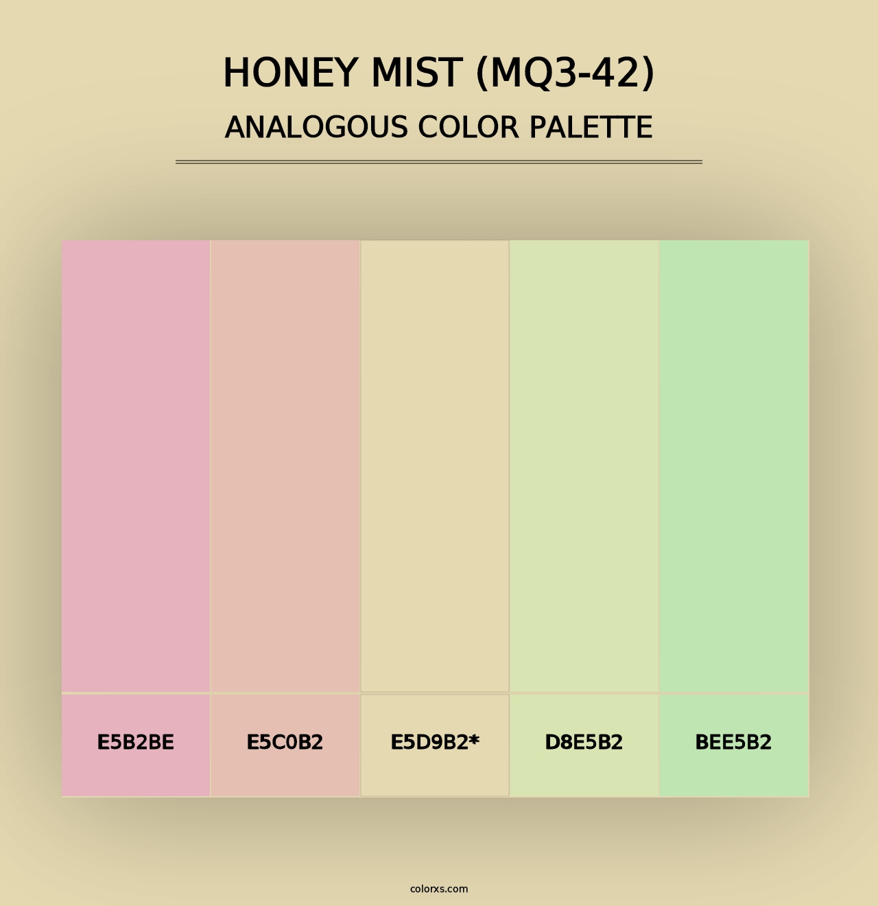 Honey Mist (MQ3-42) - Analogous Color Palette