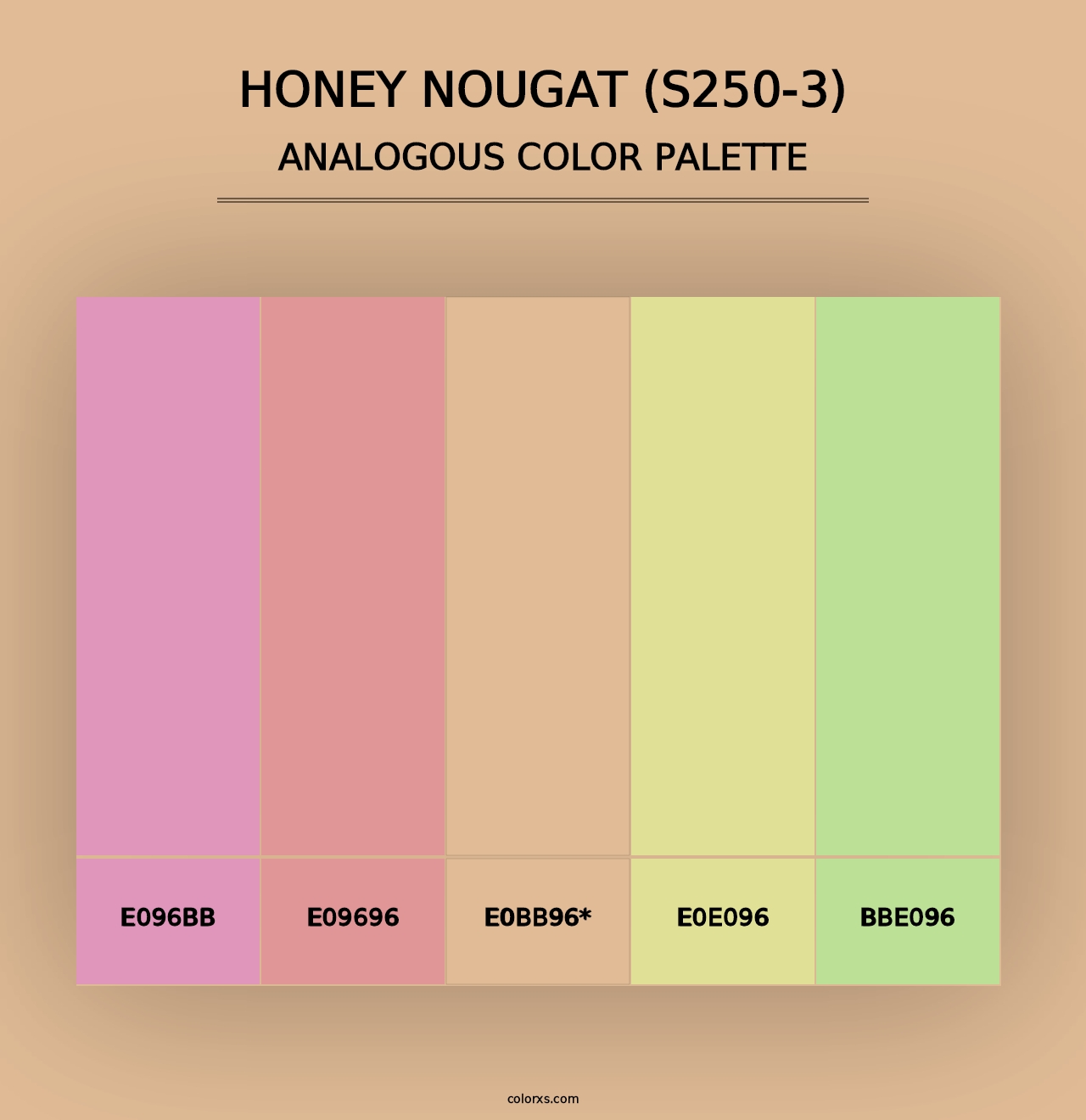 Honey Nougat (S250-3) - Analogous Color Palette