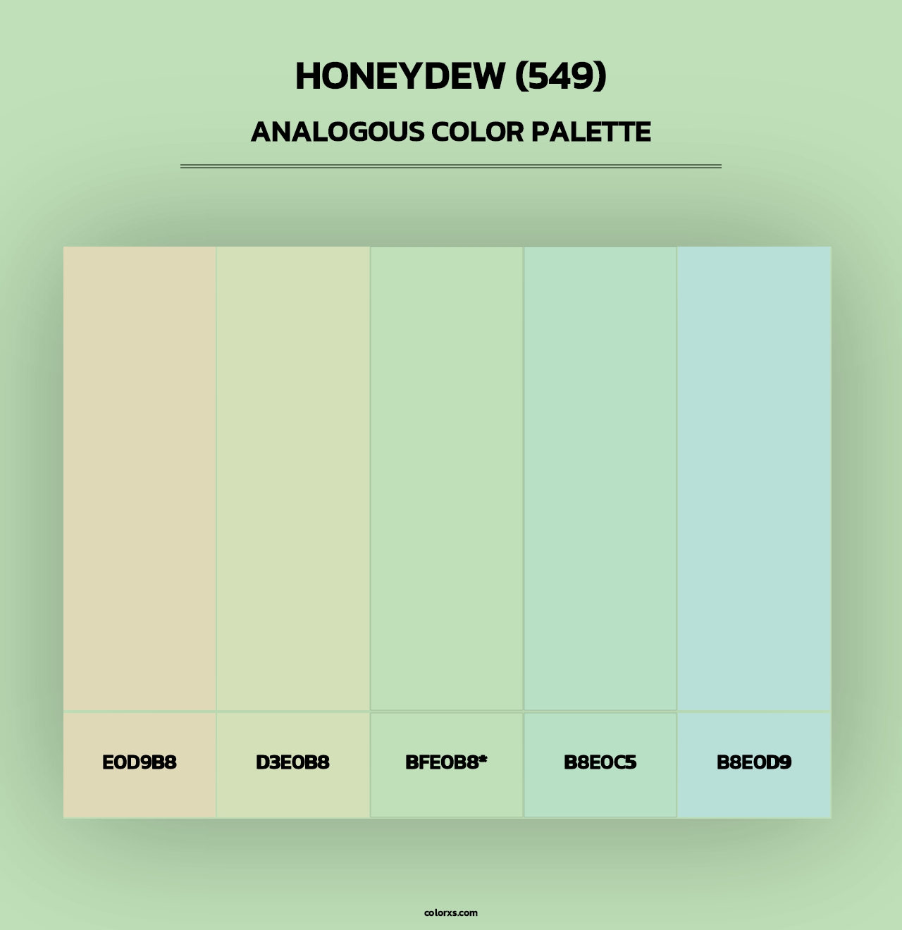 Honeydew (549) - Analogous Color Palette