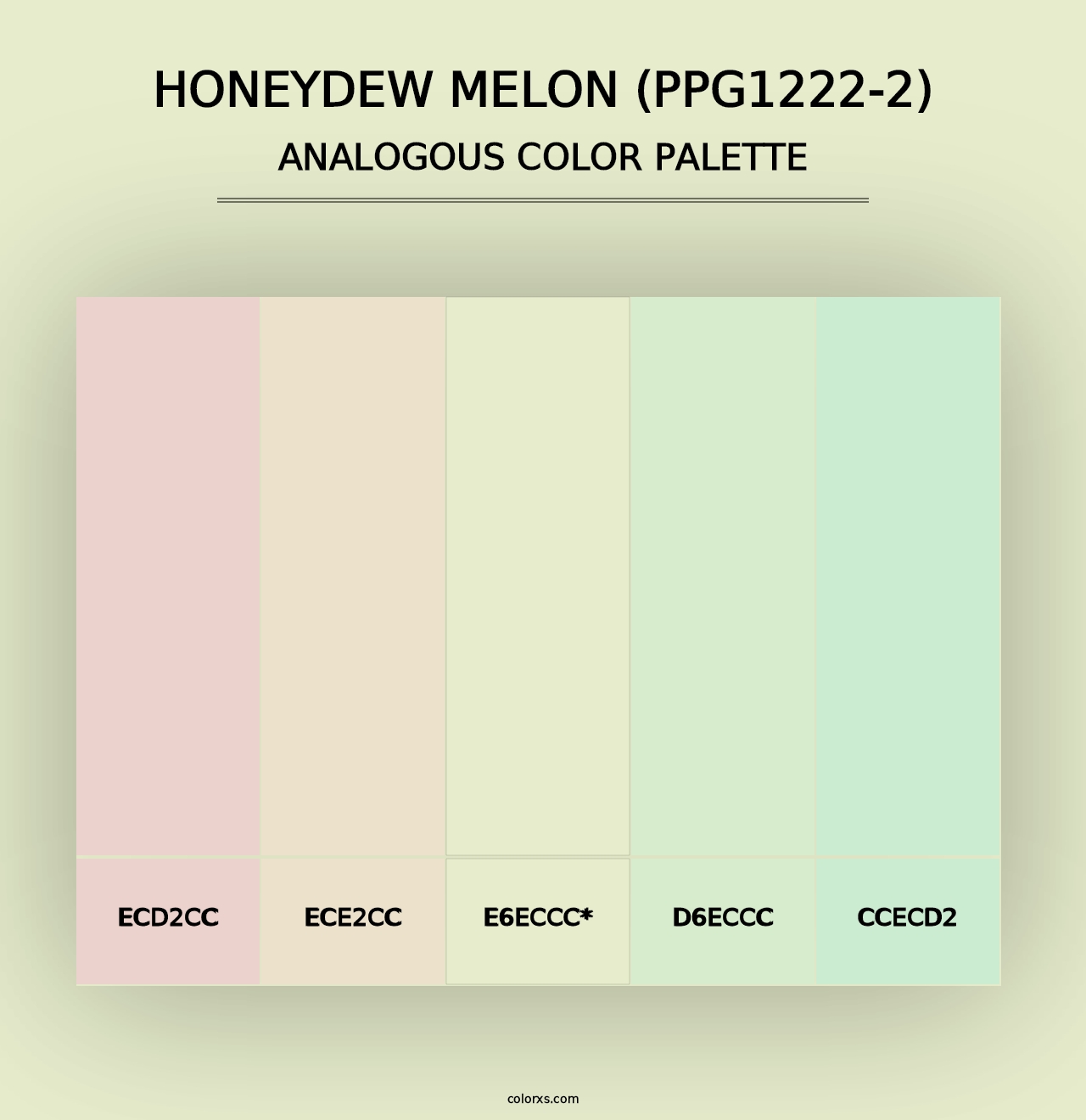 Honeydew Melon (PPG1222-2) - Analogous Color Palette