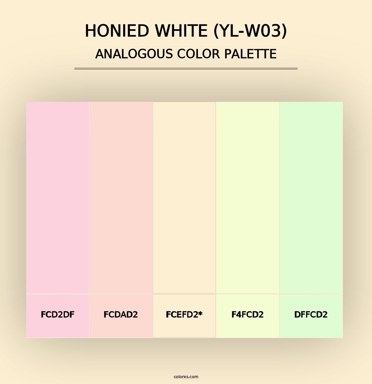 Honied White (YL-W03) - Analogous Color Palette