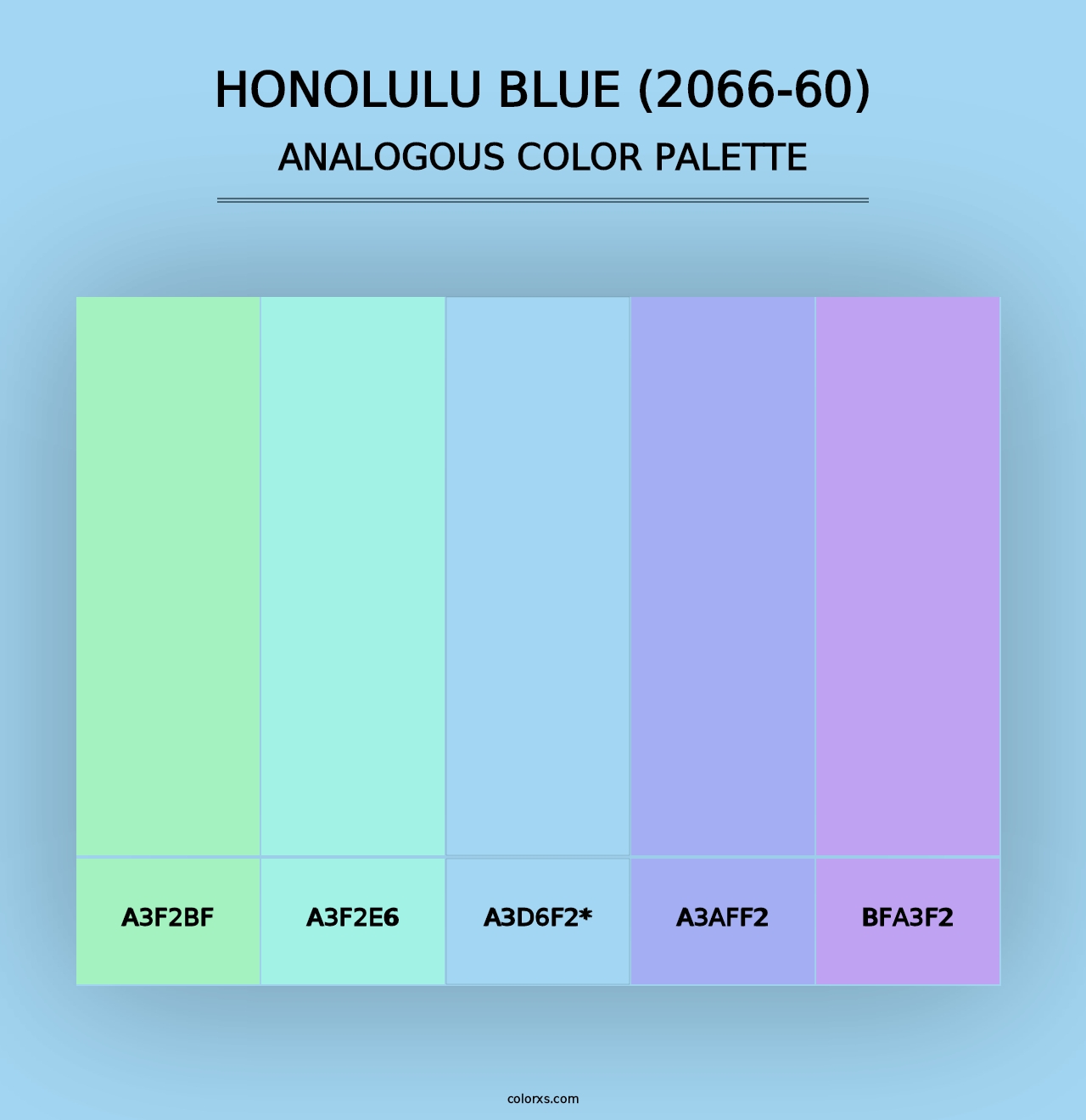 Honolulu Blue (2066-60) - Analogous Color Palette