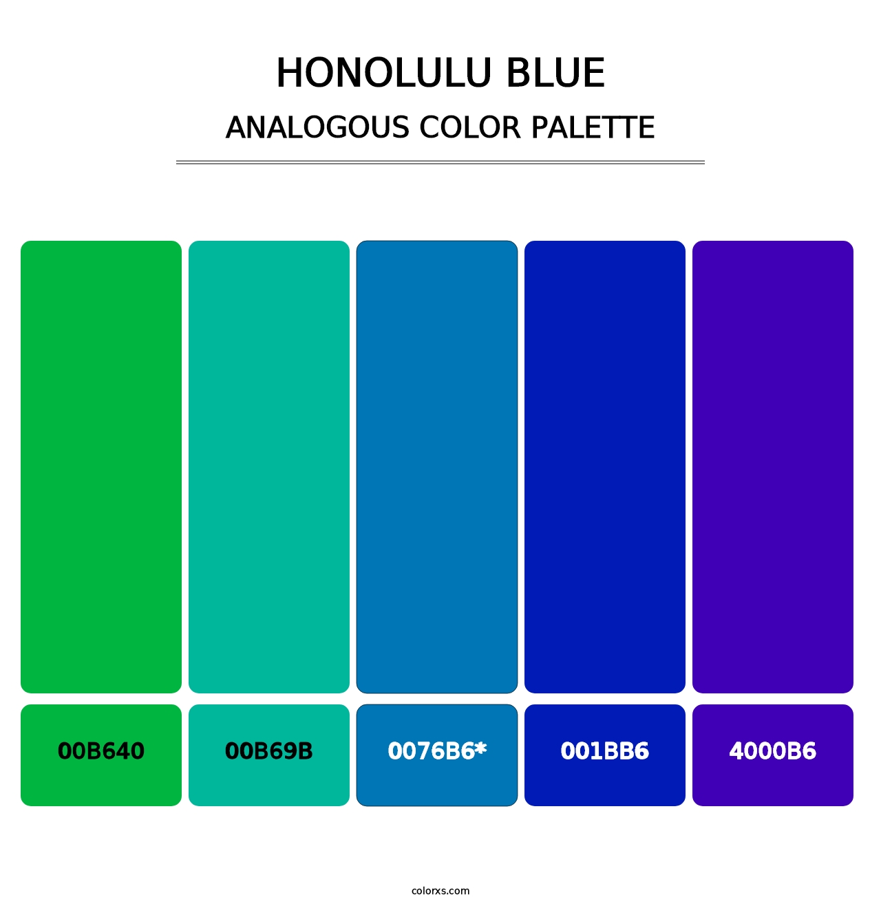 Honolulu Blue - Analogous Color Palette