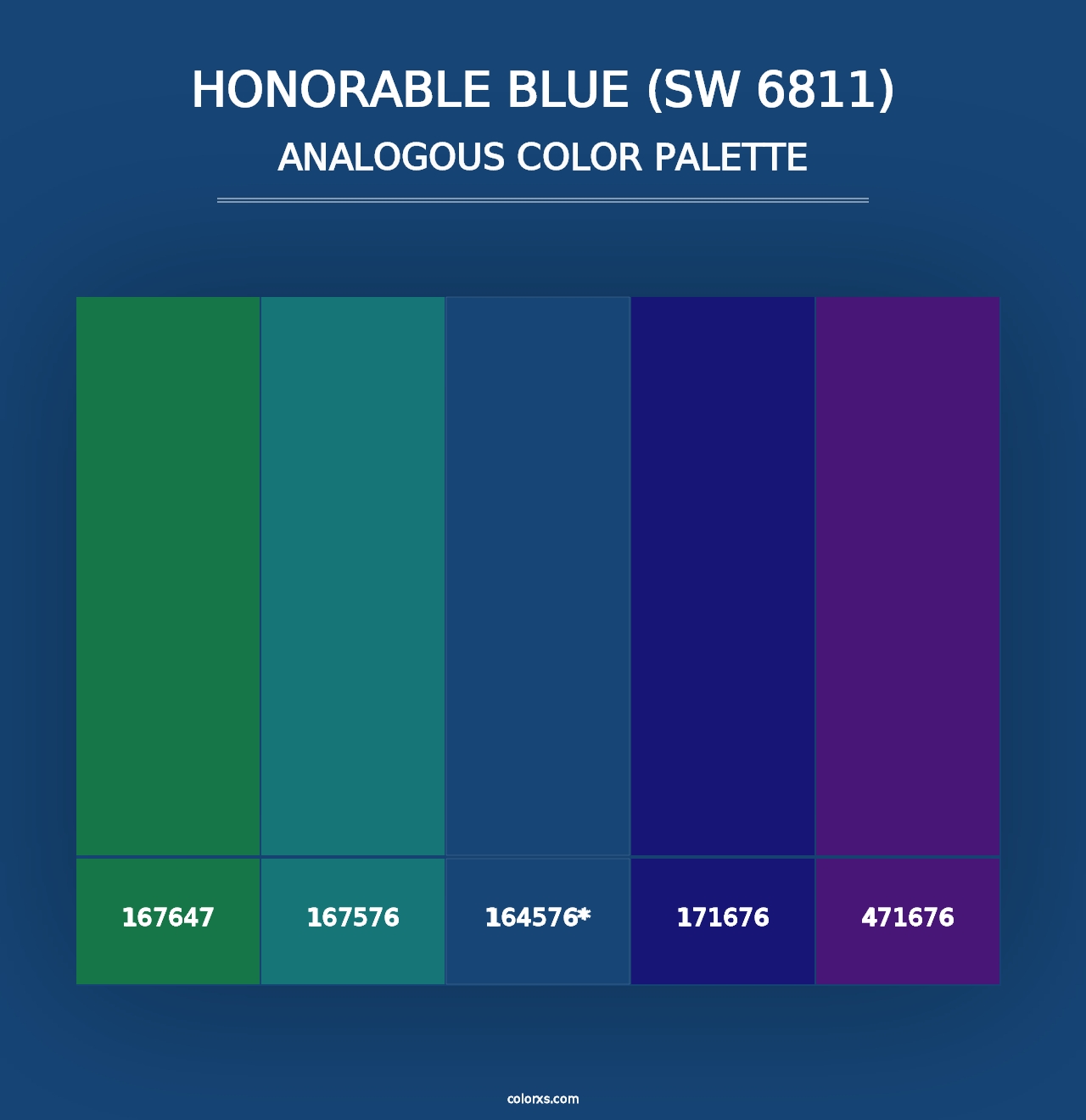 Honorable Blue (SW 6811) - Analogous Color Palette