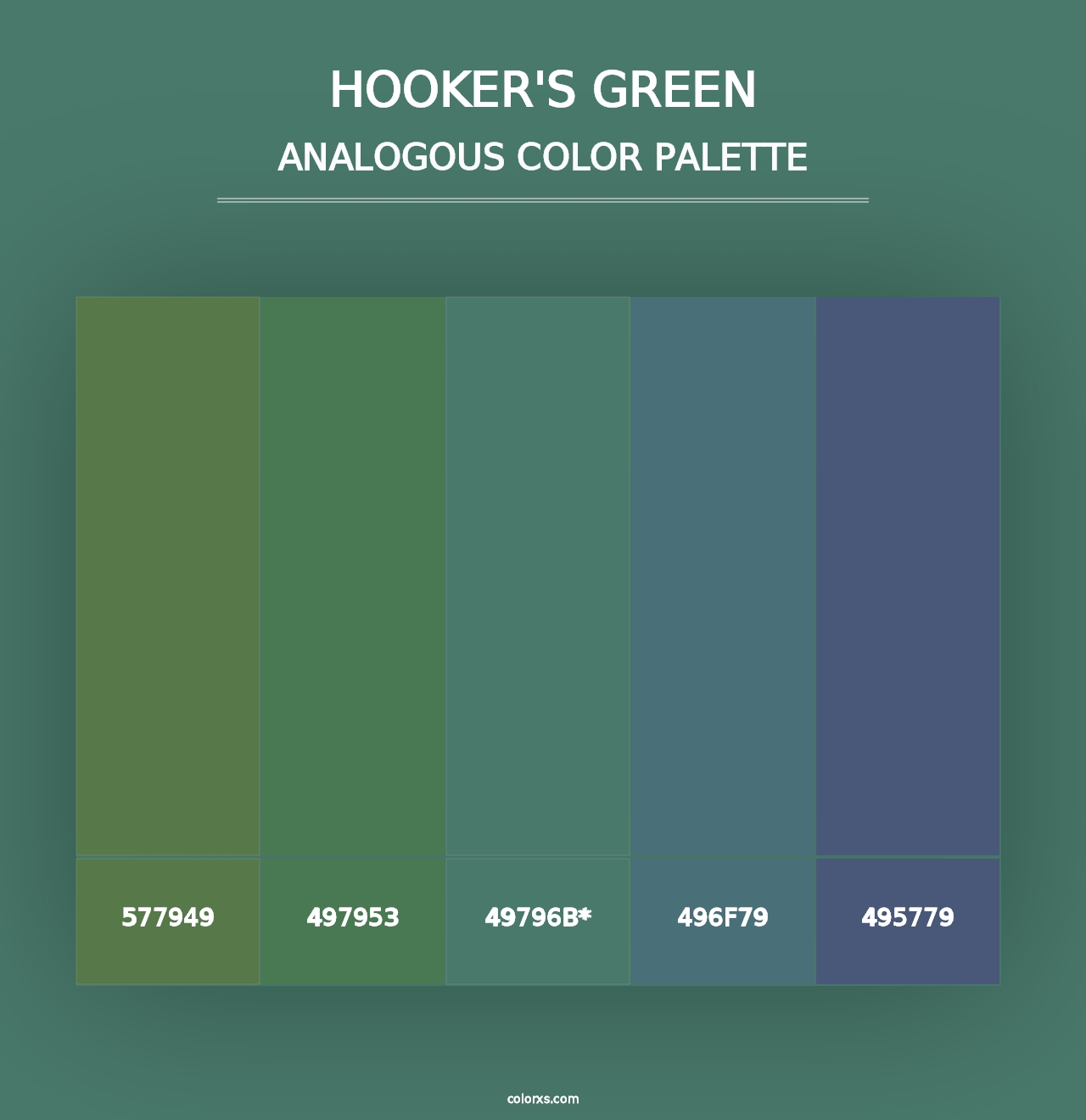 Hooker's Green - Analogous Color Palette