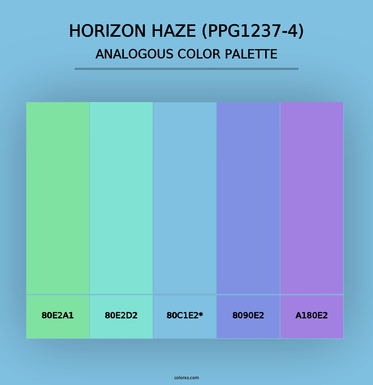 Horizon Haze (PPG1237-4) - Analogous Color Palette