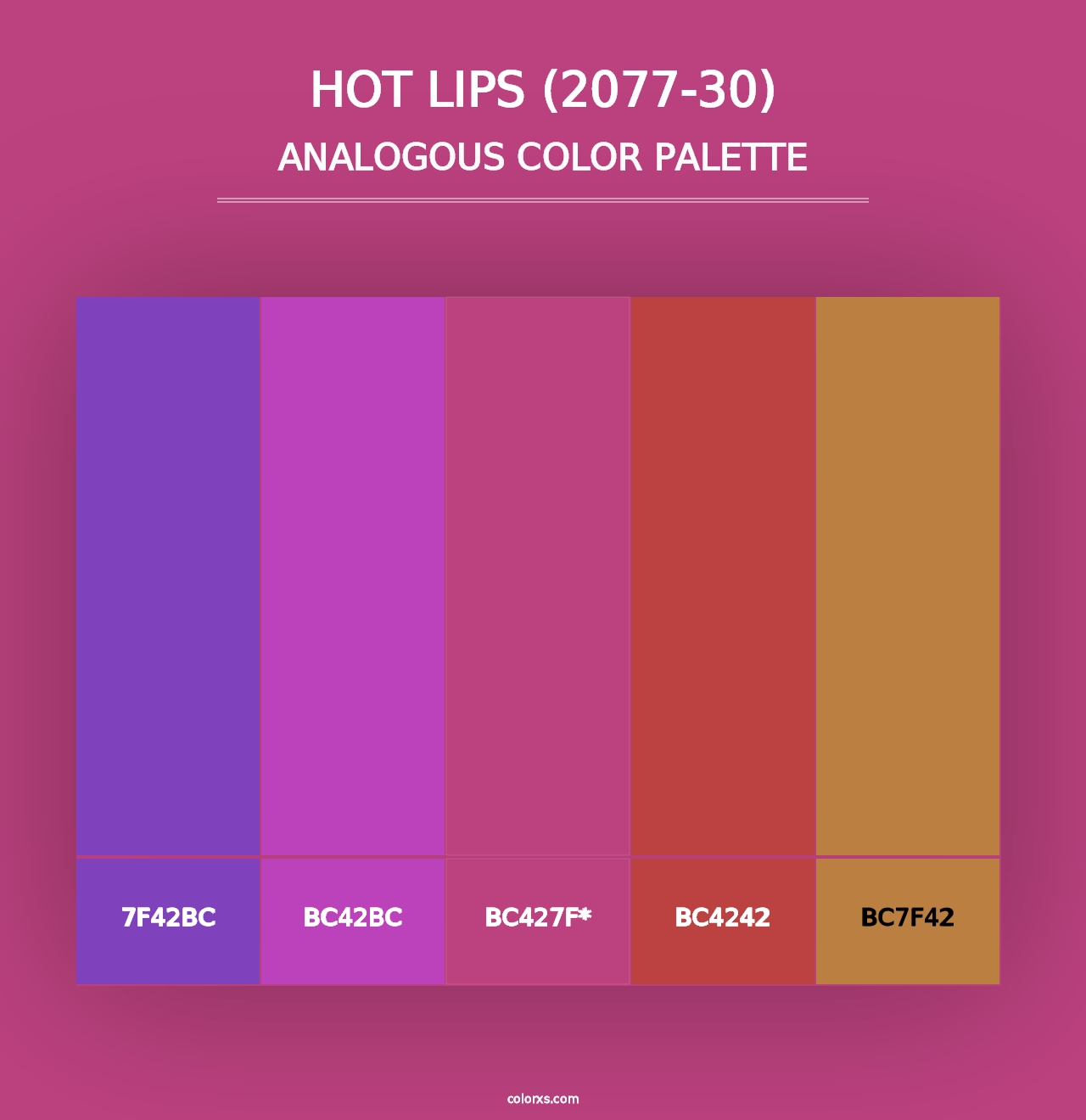 Hot Lips (2077-30) - Analogous Color Palette