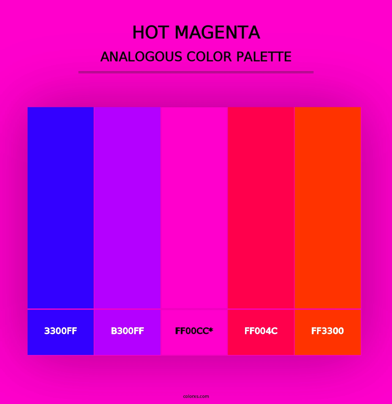 Hot Magenta - Analogous Color Palette