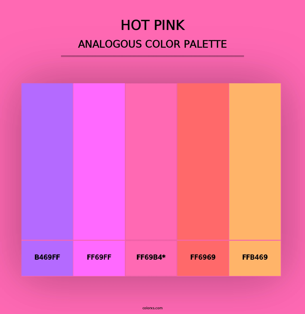 Hot Pink - Analogous Color Palette