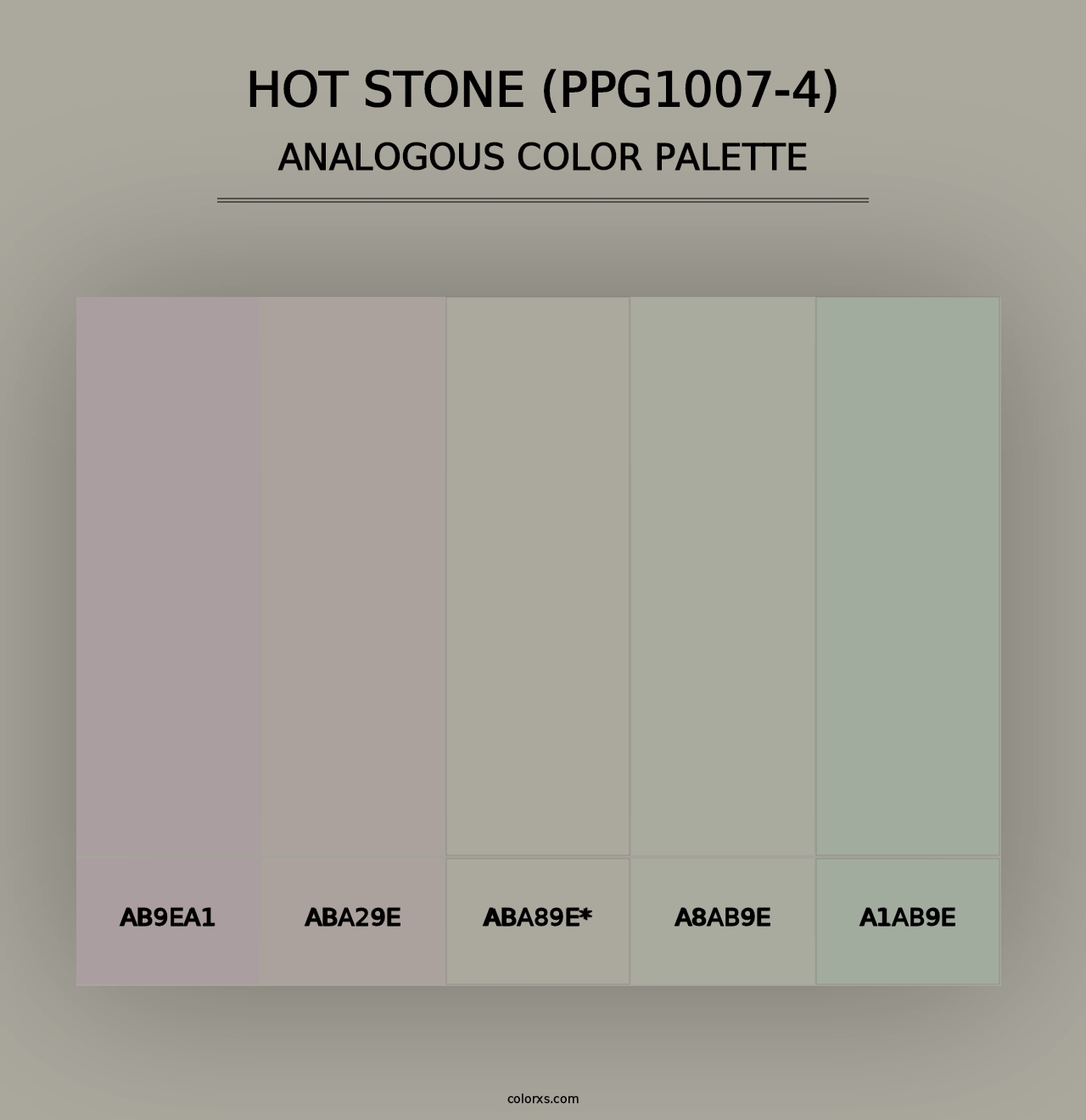 Hot Stone (PPG1007-4) - Analogous Color Palette