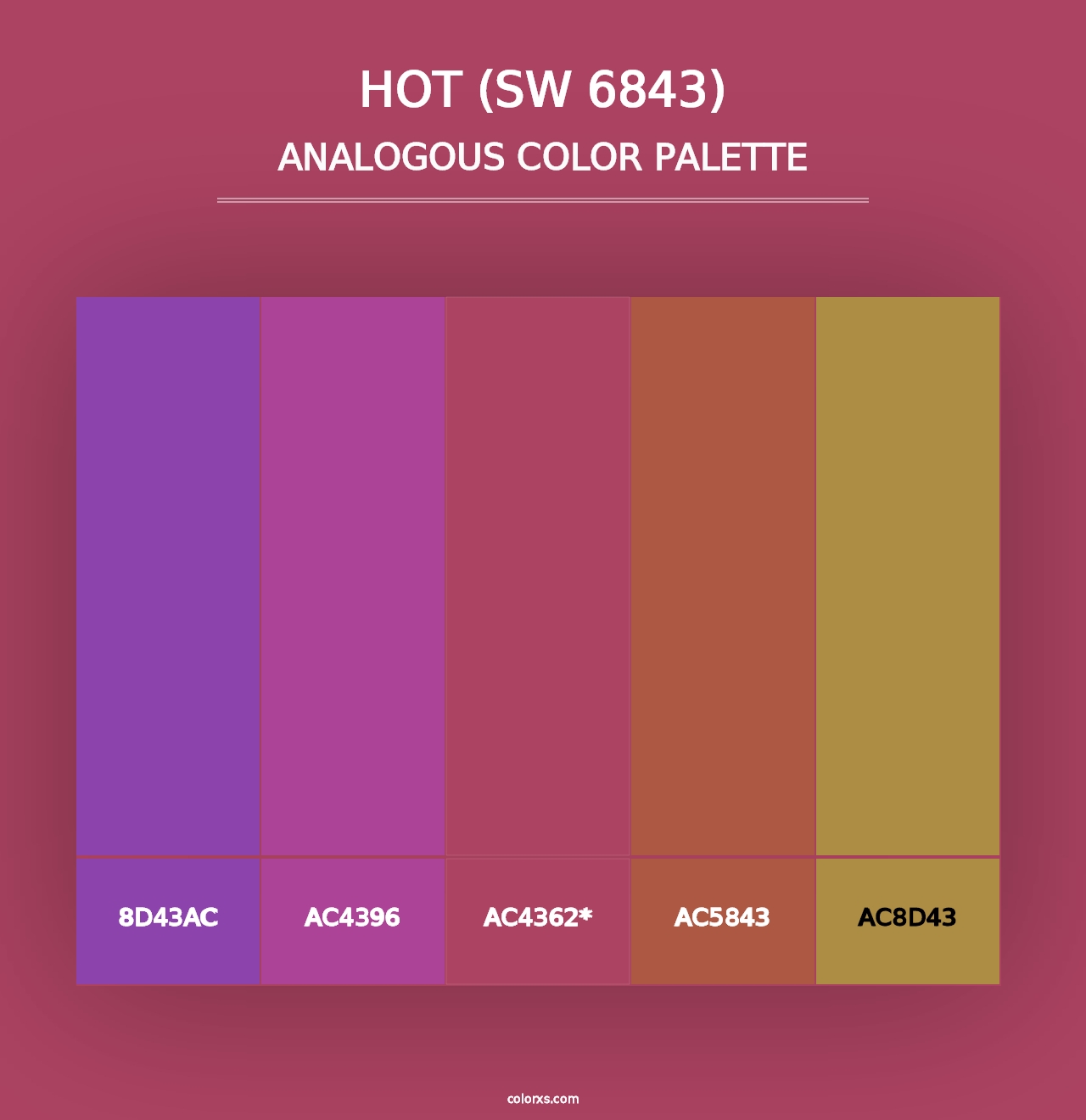 Hot (SW 6843) - Analogous Color Palette