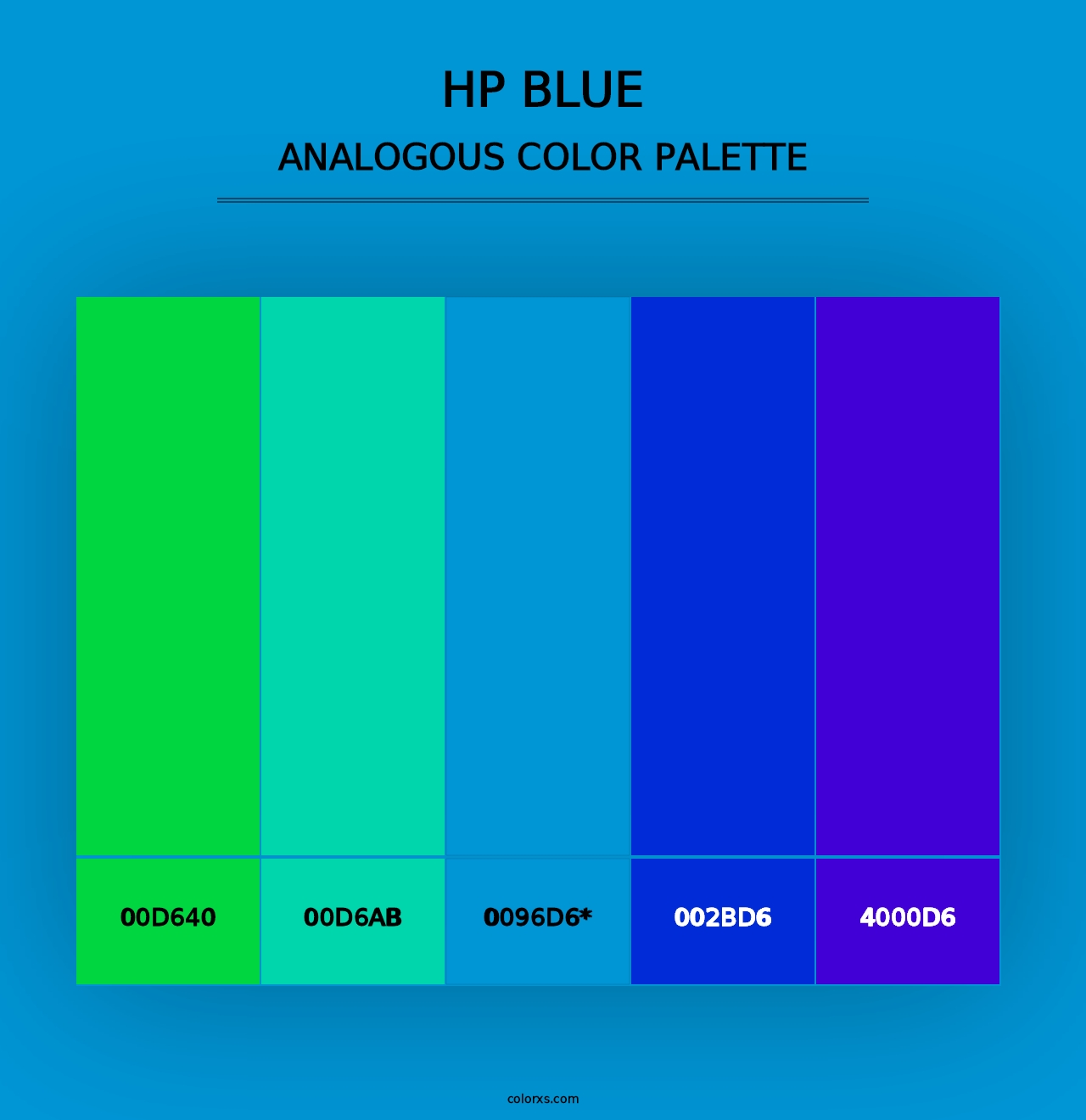 HP Blue - Analogous Color Palette