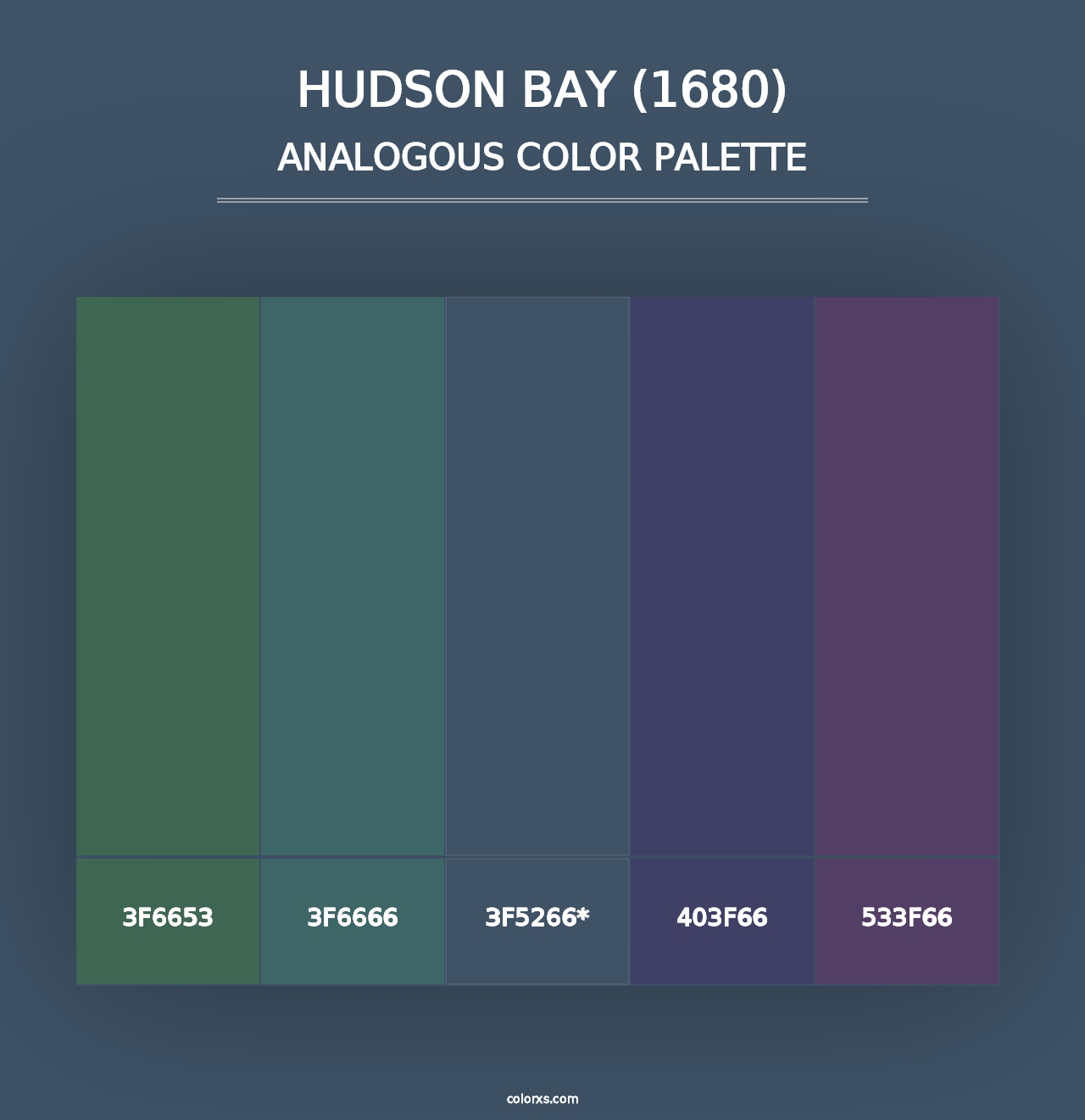 Hudson Bay (1680) - Analogous Color Palette