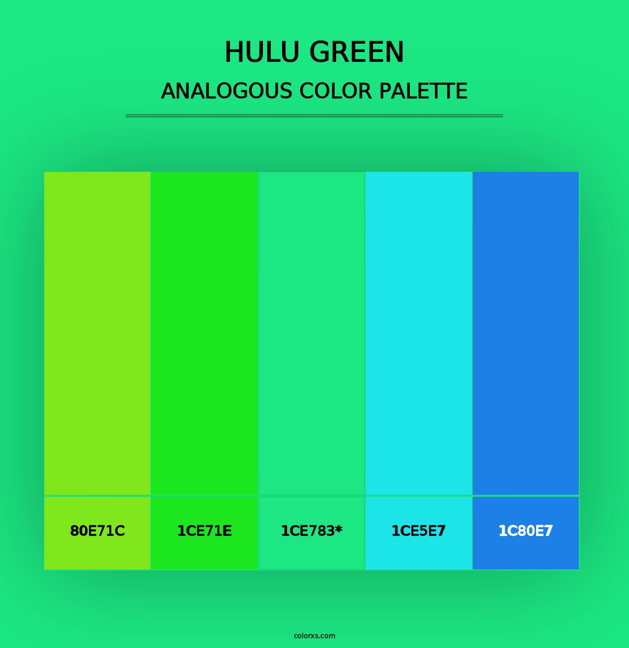 Hulu Green - Analogous Color Palette