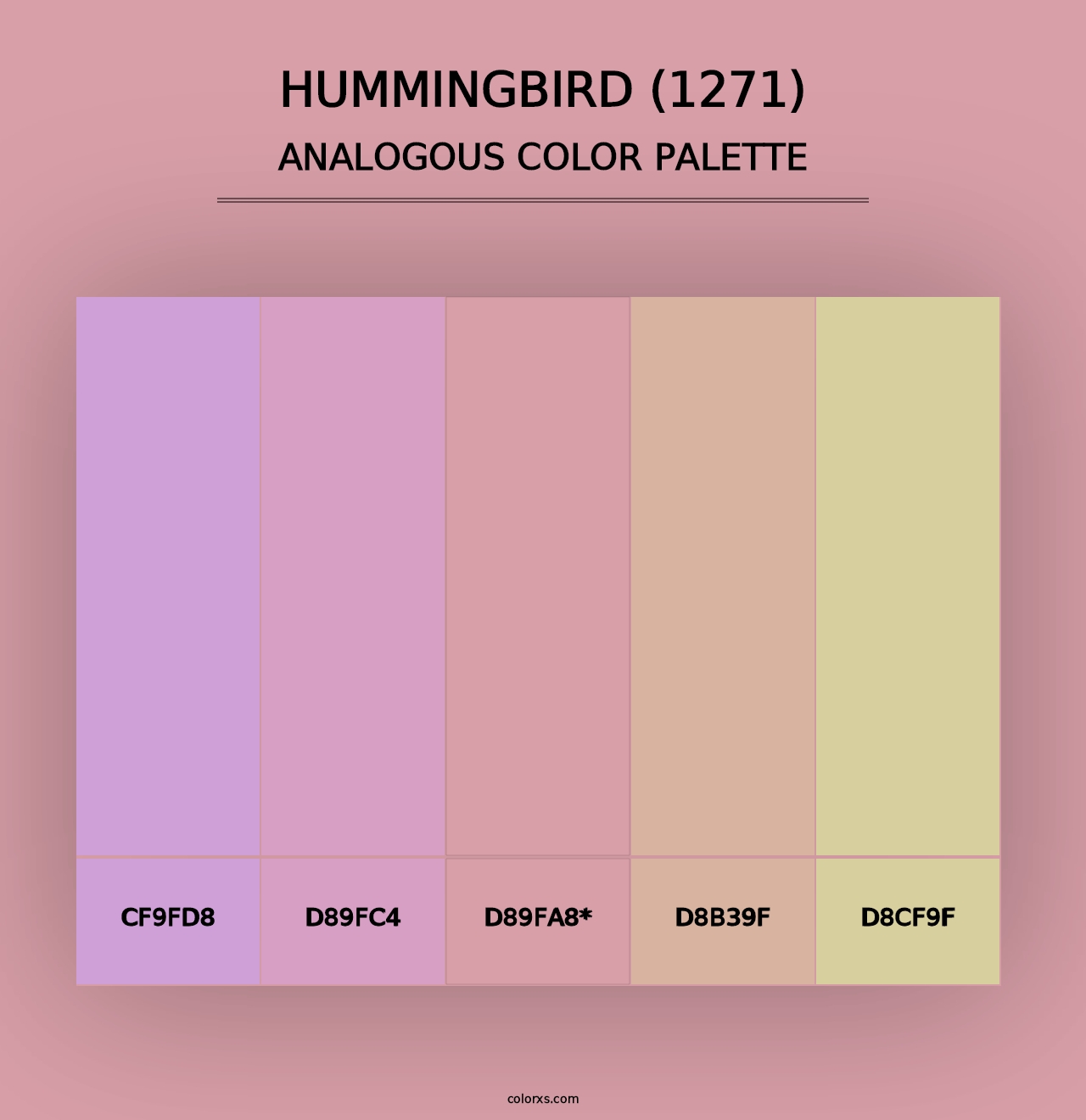 Hummingbird (1271) - Analogous Color Palette