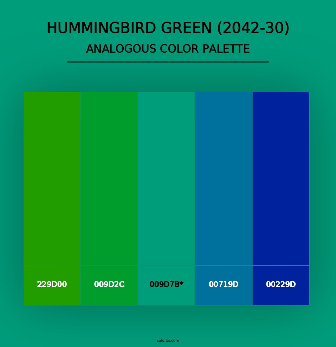 Hummingbird Green (2042-30) - Analogous Color Palette