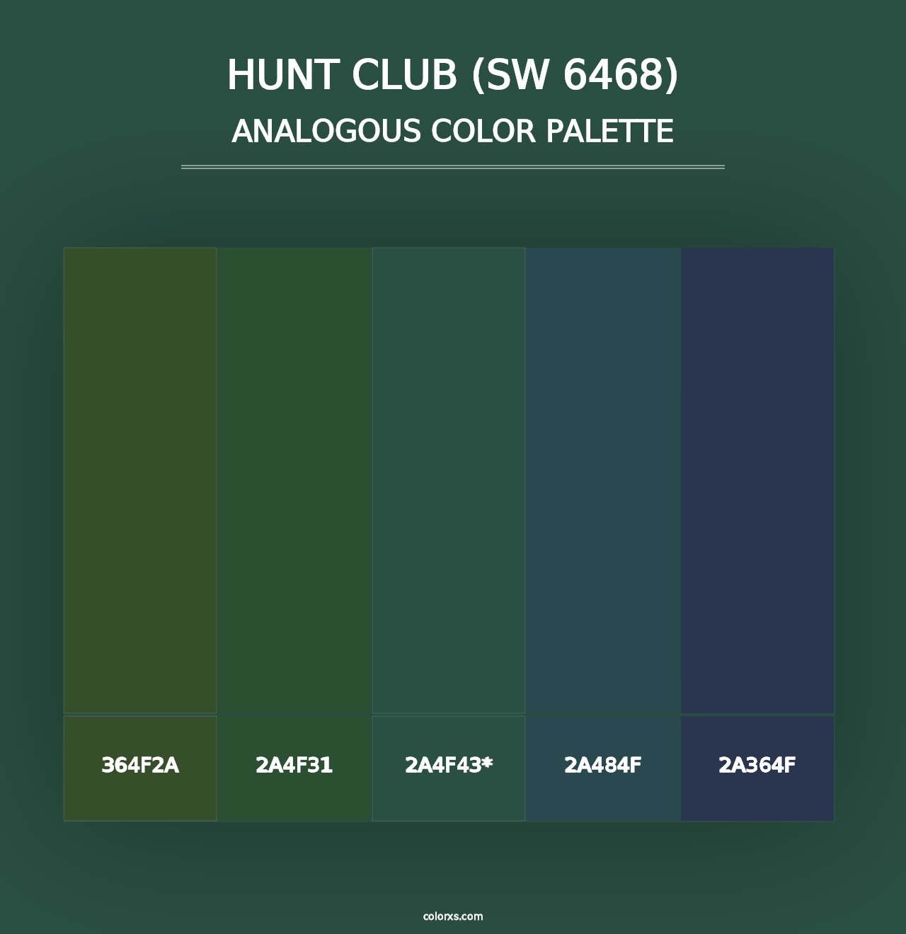 Hunt Club (SW 6468) - Analogous Color Palette