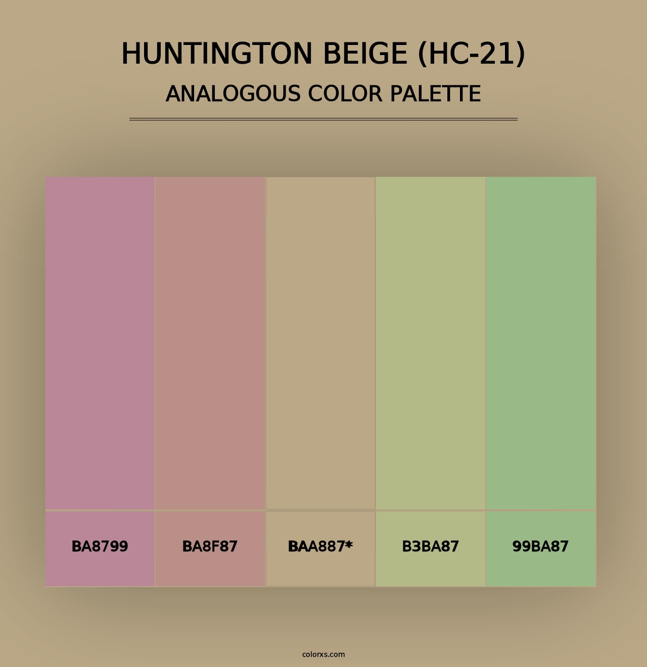 Huntington Beige (HC-21) - Analogous Color Palette