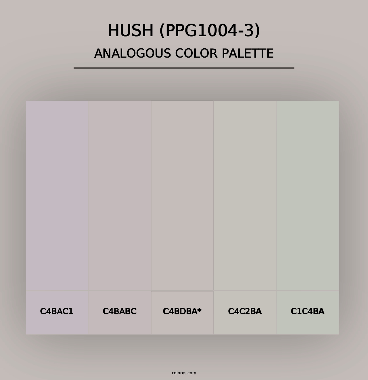 Hush (PPG1004-3) - Analogous Color Palette