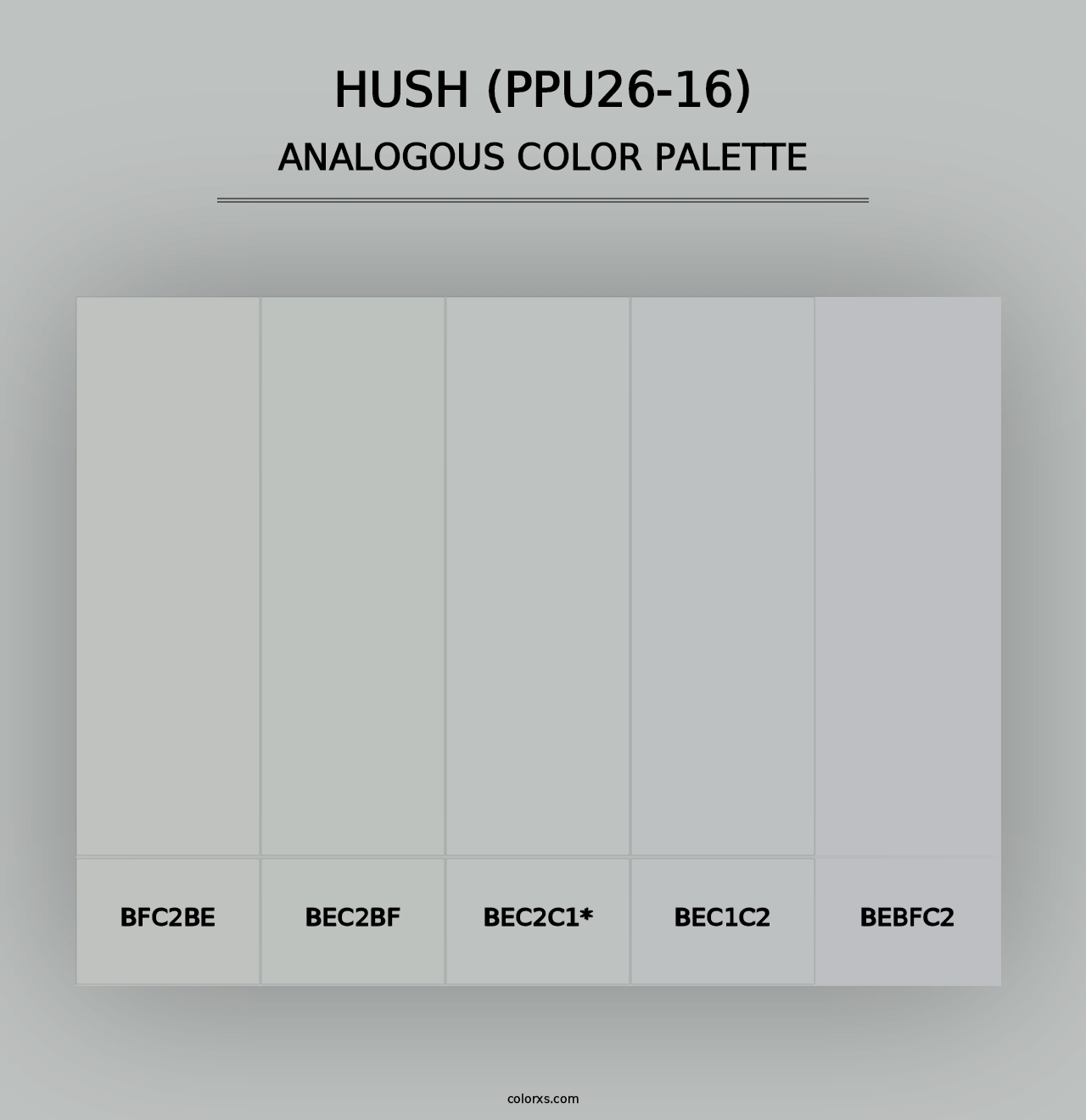 Hush (PPU26-16) - Analogous Color Palette