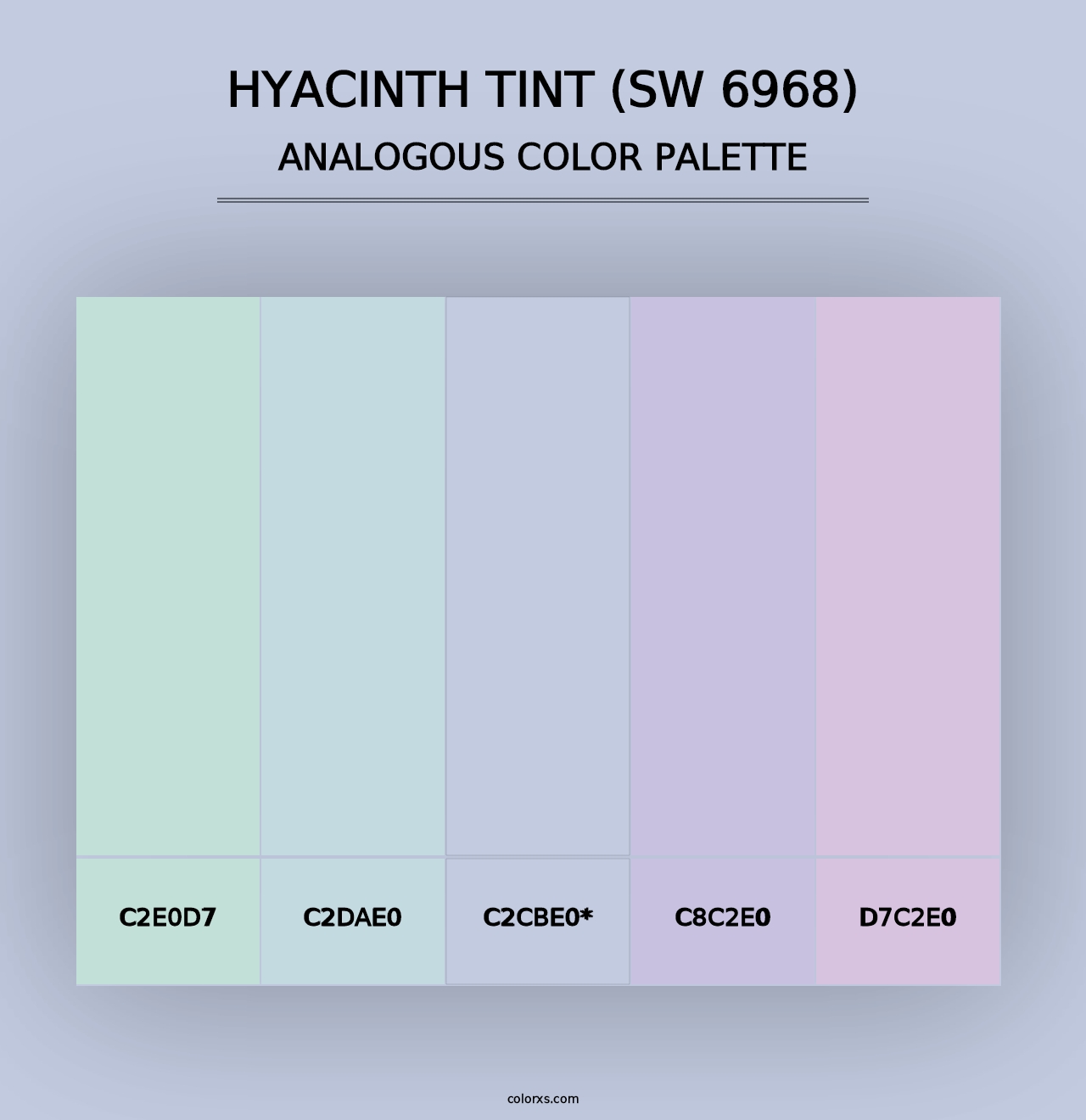 Hyacinth Tint (SW 6968) - Analogous Color Palette