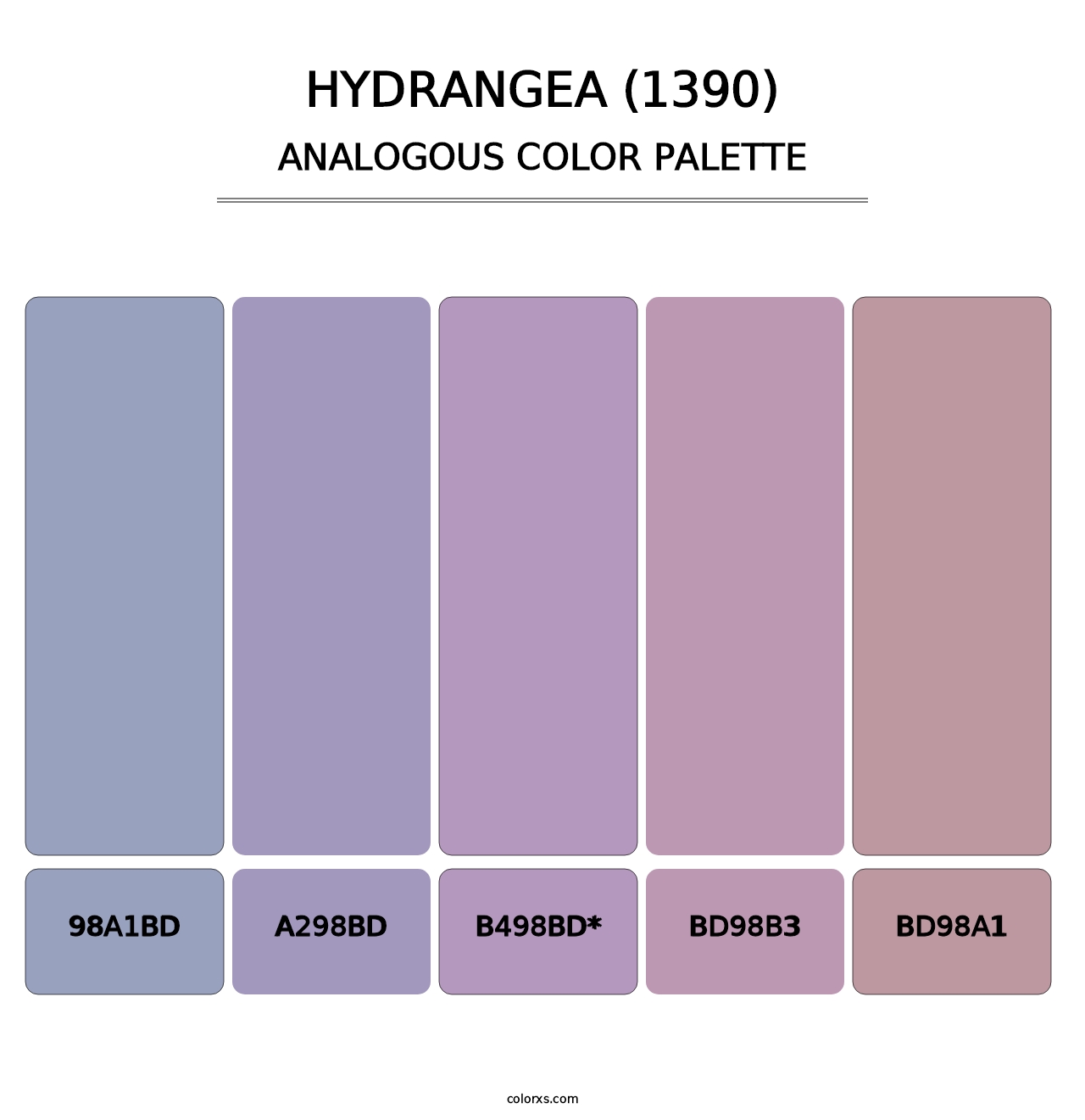 Hydrangea (1390) - Analogous Color Palette