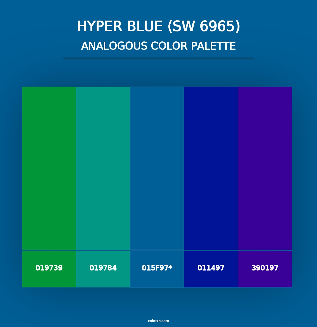 Hyper Blue (SW 6965) - Analogous Color Palette