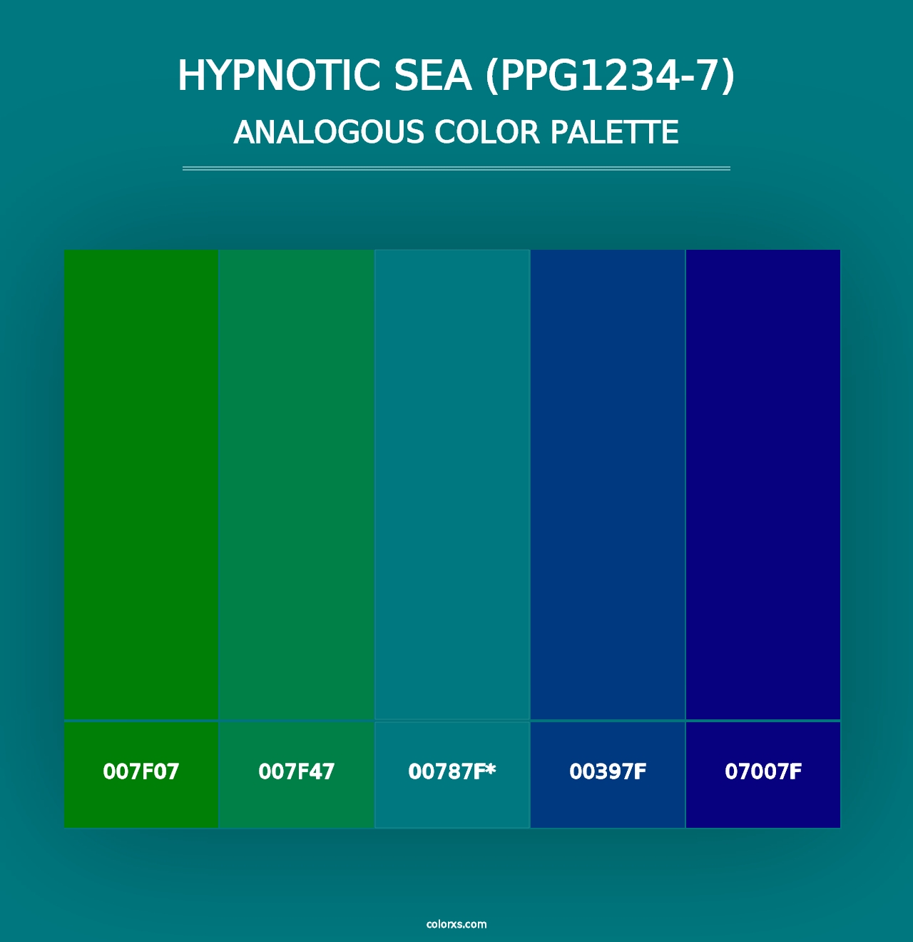 Hypnotic Sea (PPG1234-7) - Analogous Color Palette