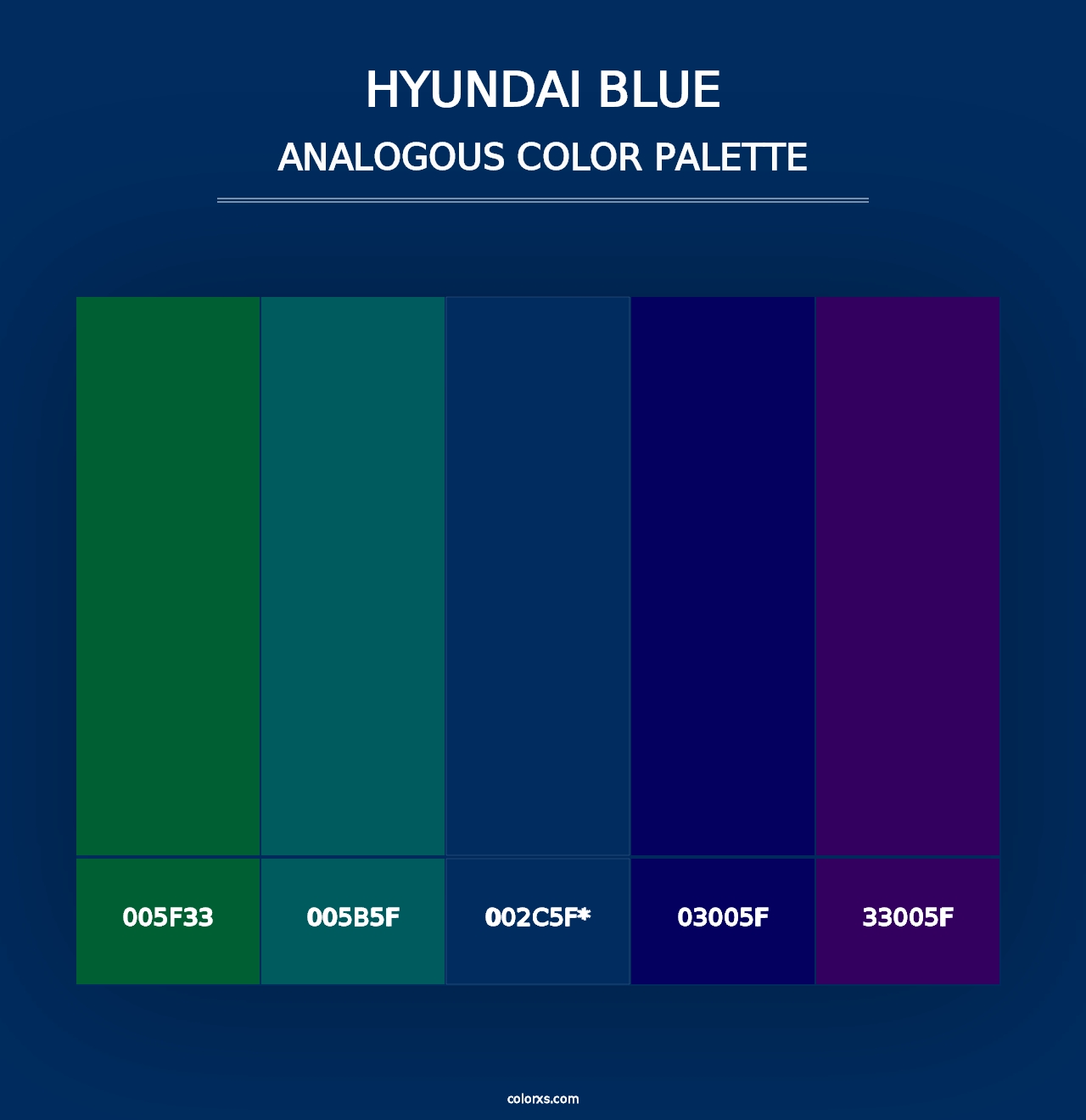 Hyundai Blue - Analogous Color Palette