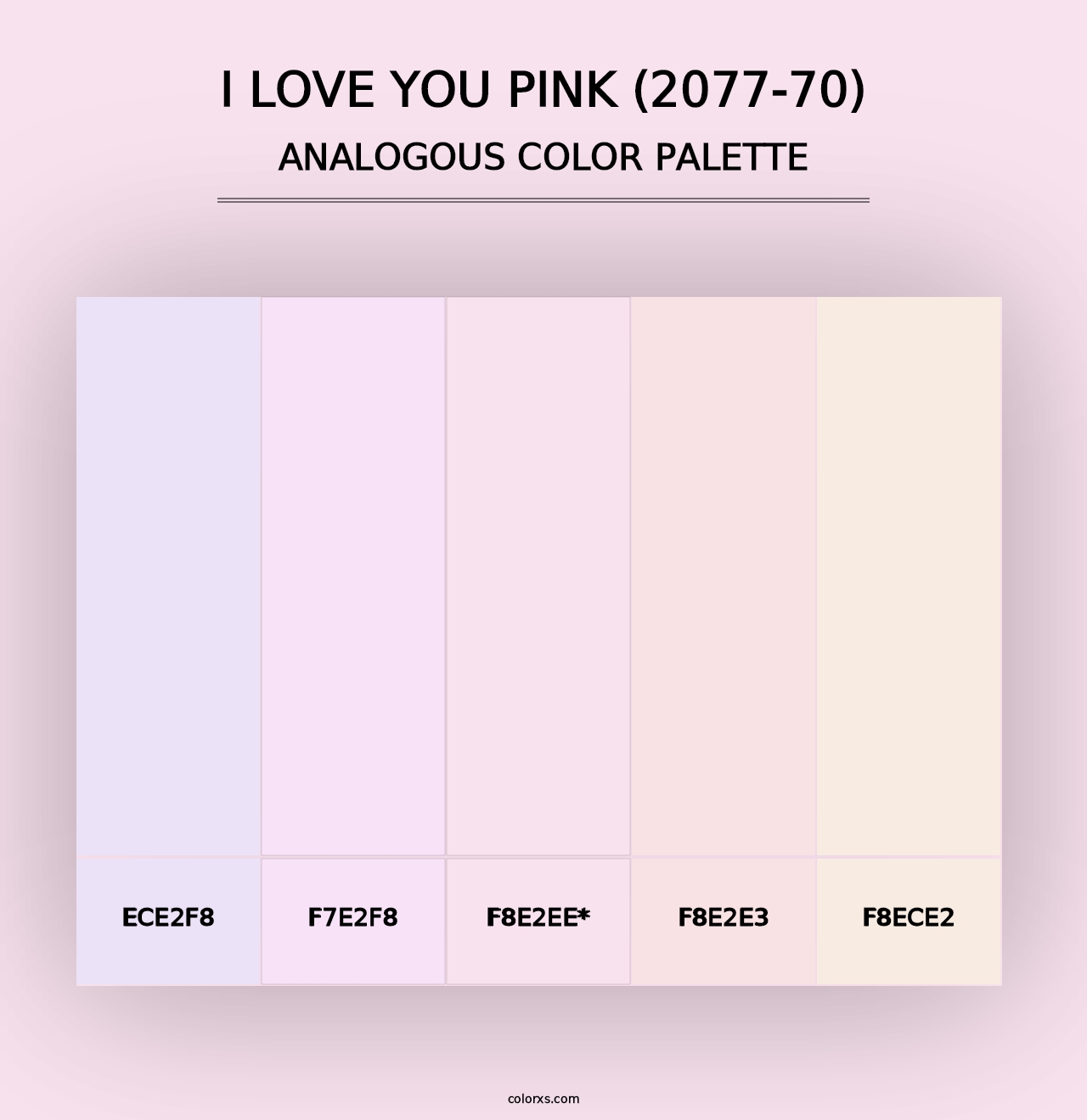 I Love You Pink (2077-70) - Analogous Color Palette