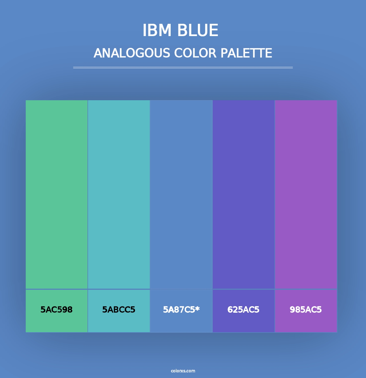 IBM Blue  - Analogous Color Palette